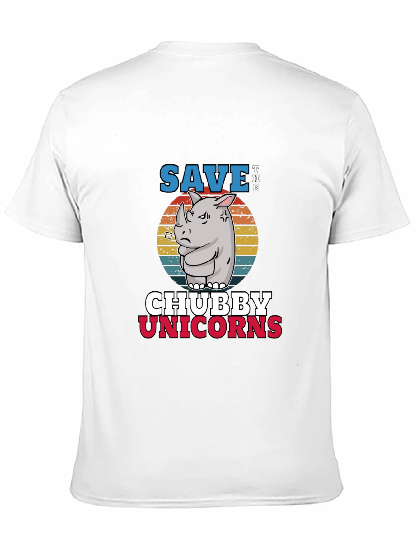 Black Save the Chubby Unicorns Black T-Shirt view 11