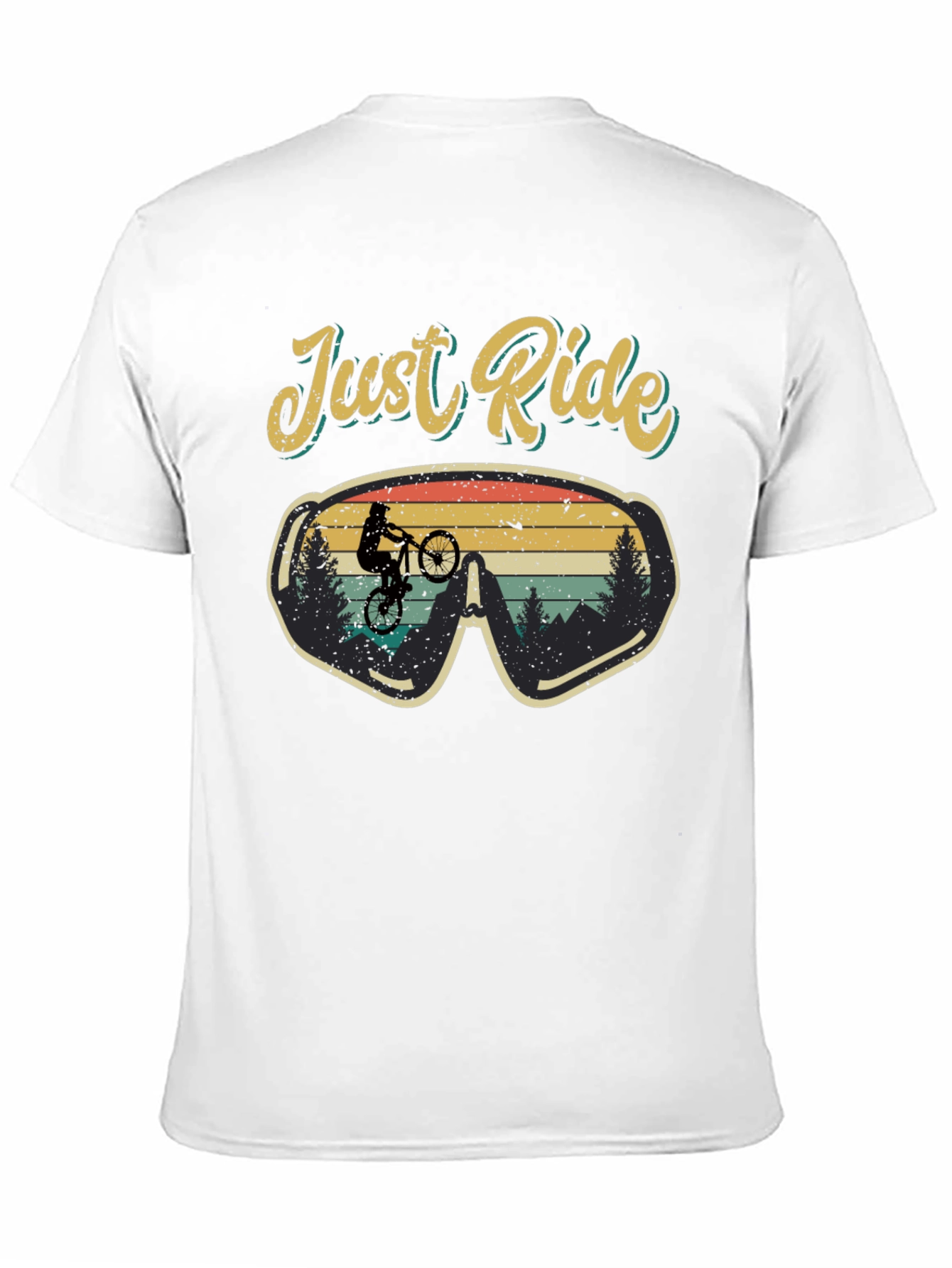 Black Just Ride Black T-Shirt - Mountain Biking view 11