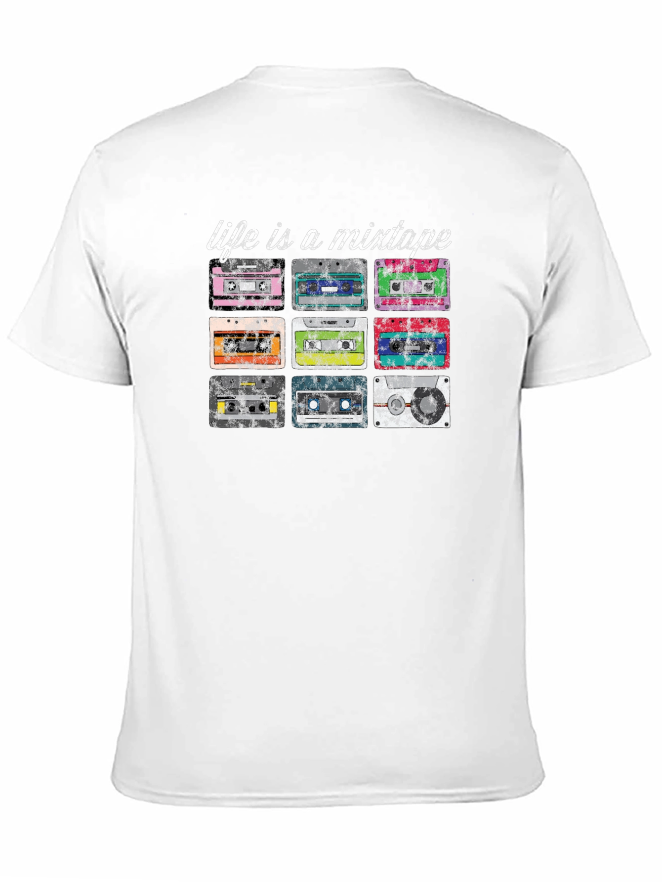 Black Life is a Mixtape Graphic T-Shirt - Vintage Cassette Design view 11