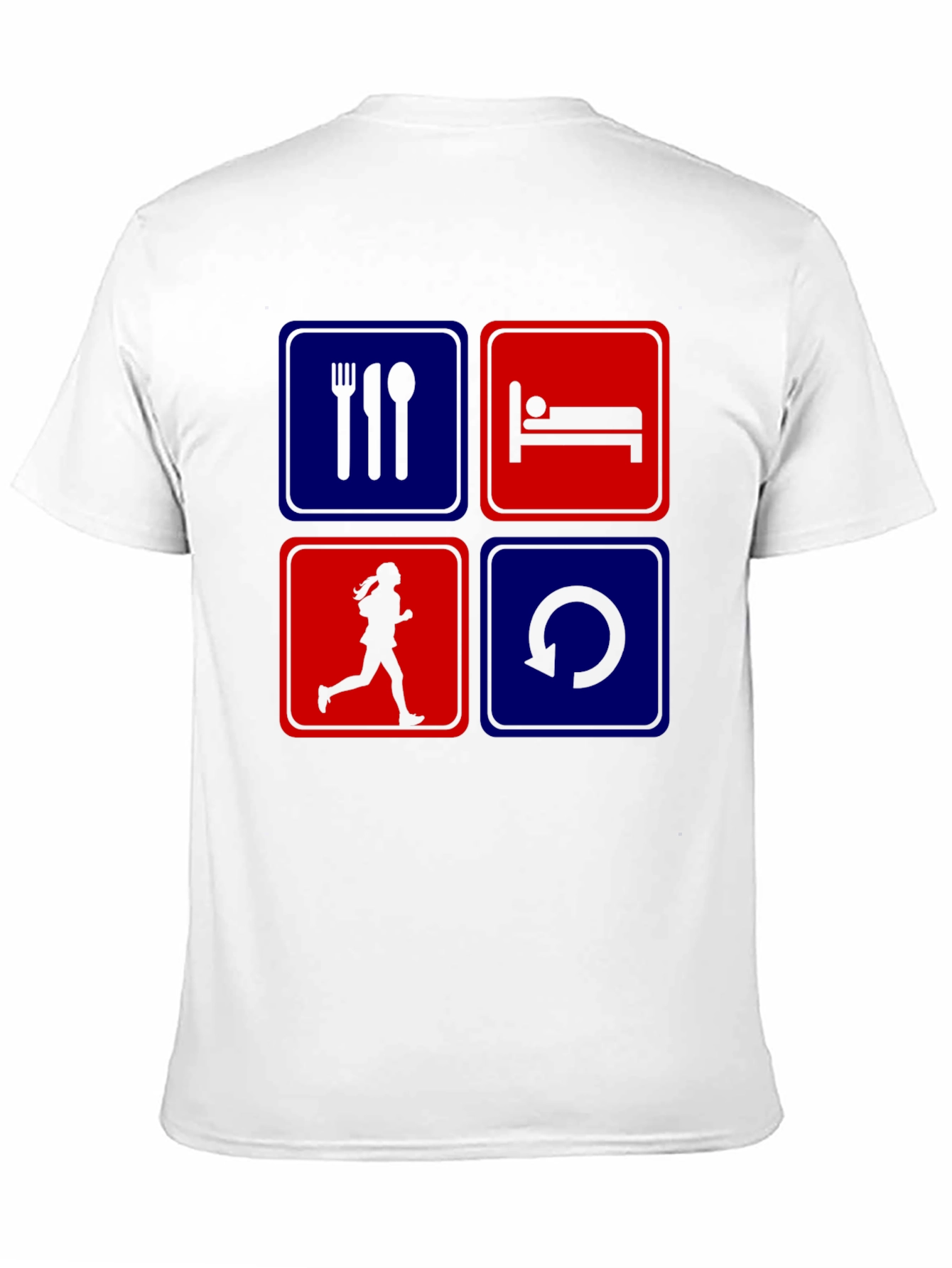 Black Eat Sleep Run Repeat Graphic Tee view 11