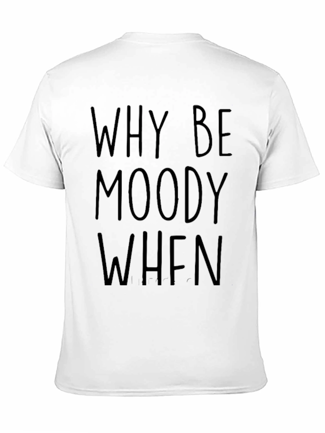 Black Why Be Moody Graphic Tee view 11