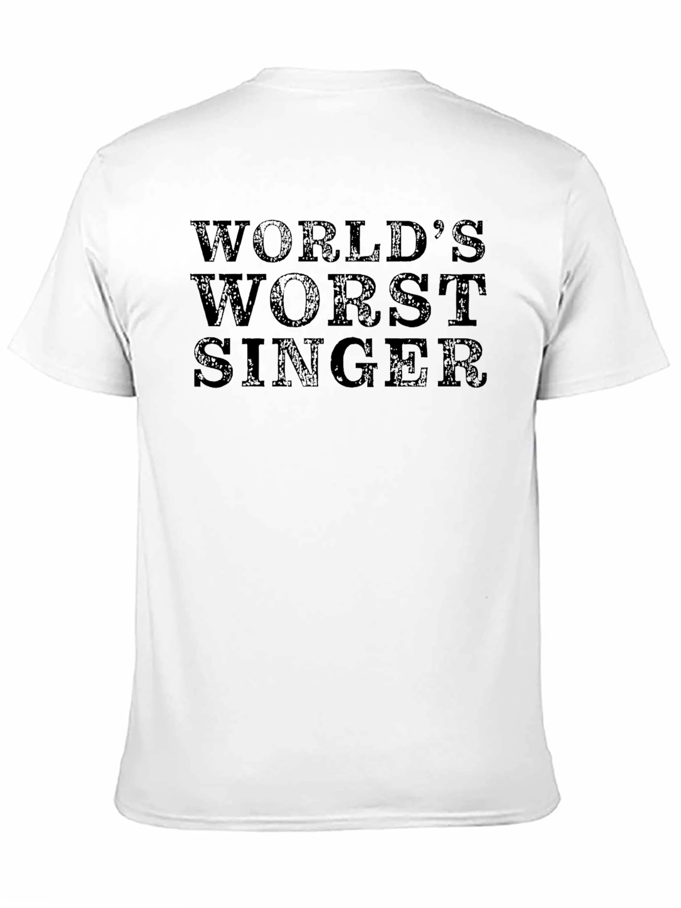 Black World's Worst Singer Funny Graphic T-Shirt view 11