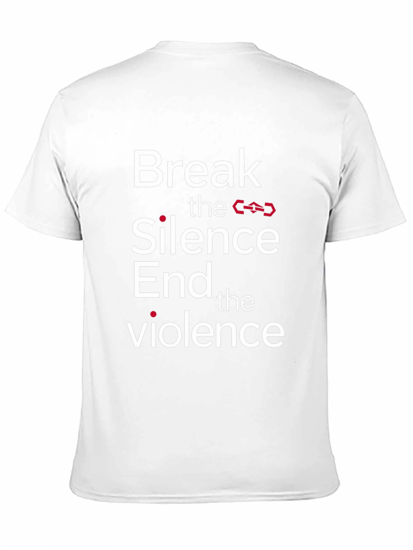 Black Break the Silence End the Violence Black T-Shirt view 11