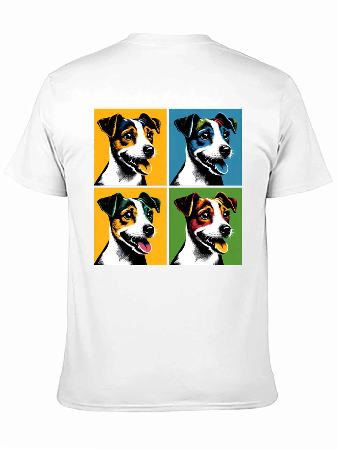 Black Pop Art Dog Portrait Tee - Unique Graphic T-Shirt view 11