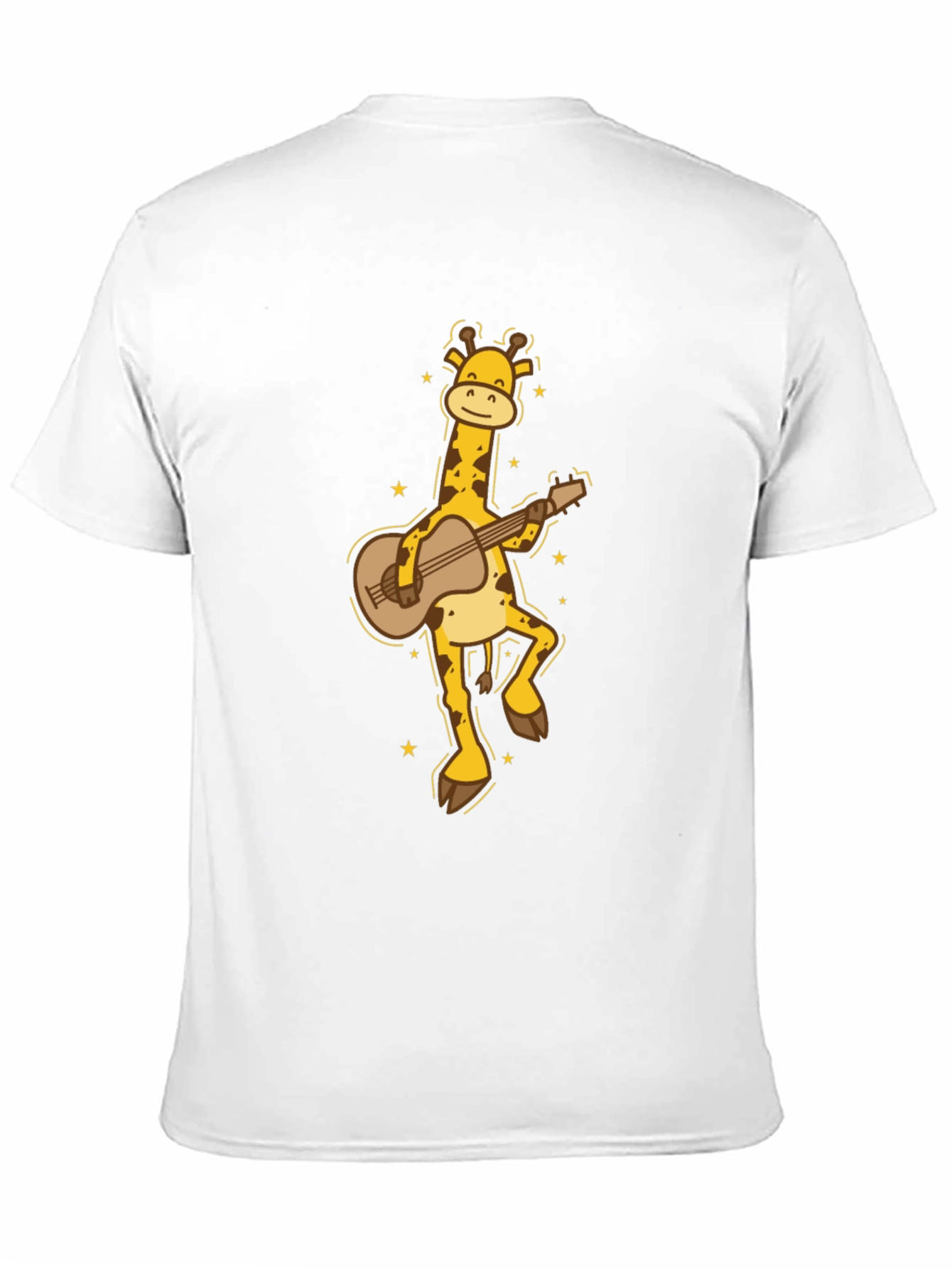 Black Guitar Giraffe Graphic Tee view 11