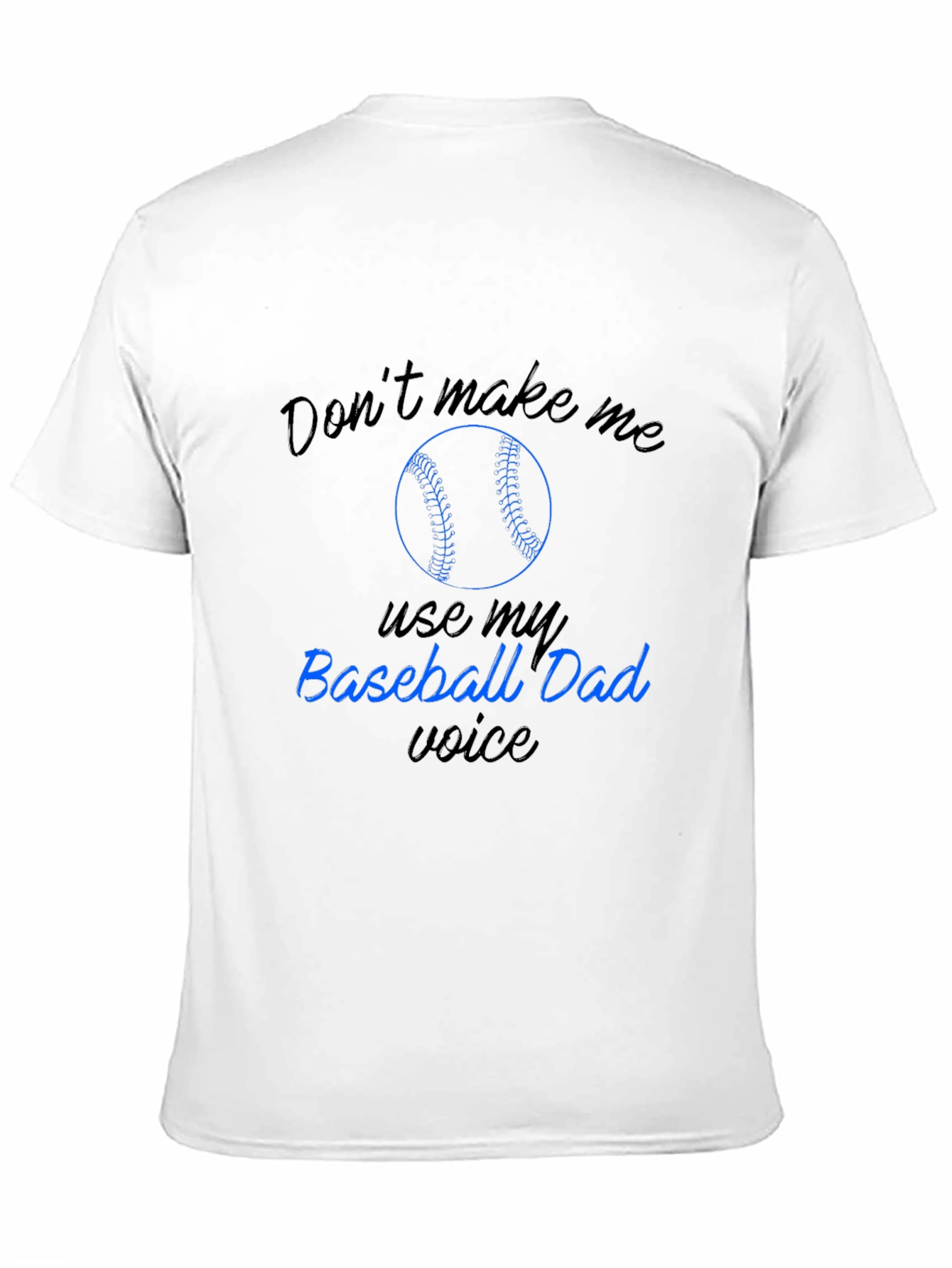 Black Baseball Dad Voice T-Shirt view 11