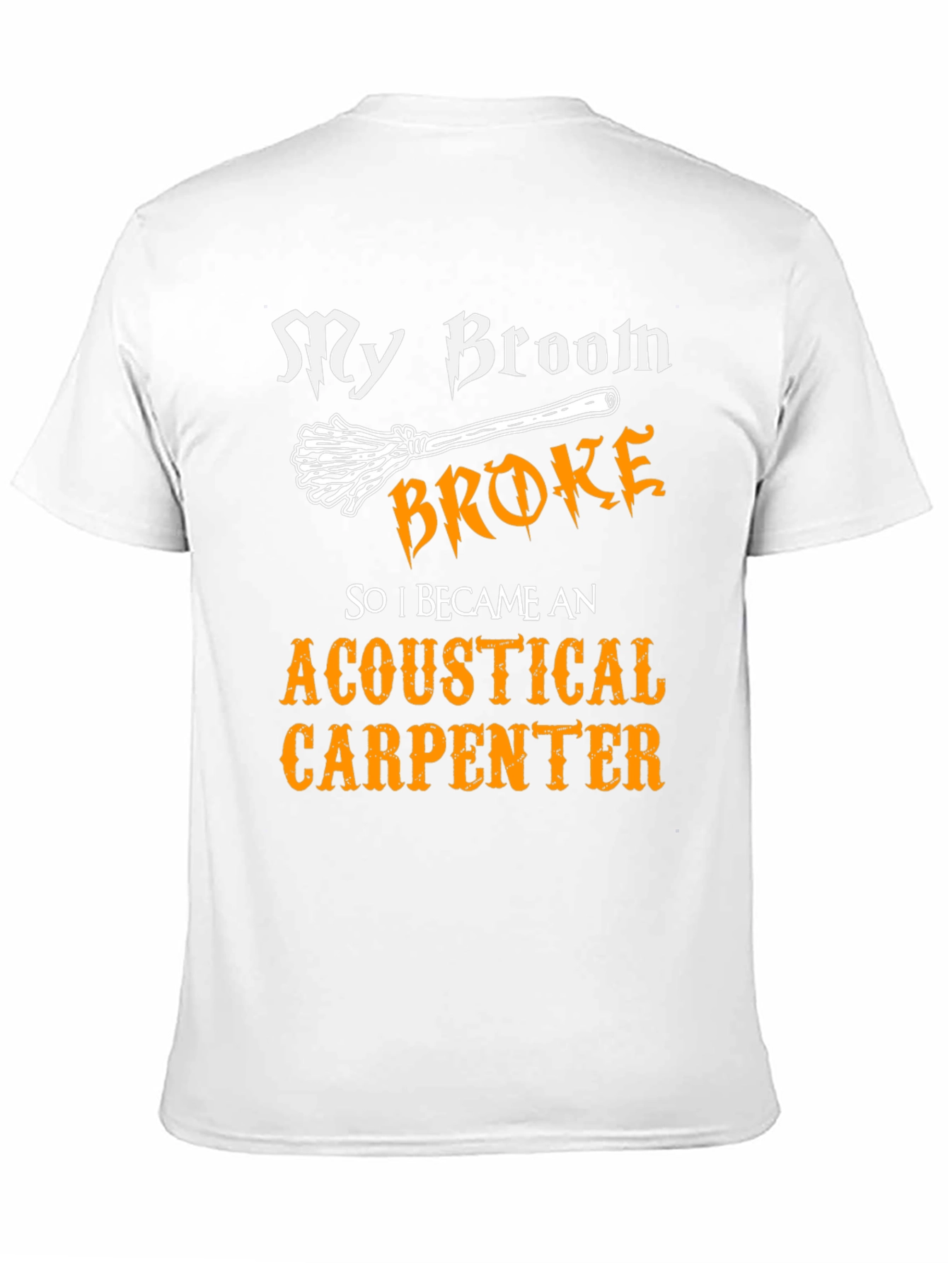 Black Funny Acoustical Carpenter T-Shirt view 11