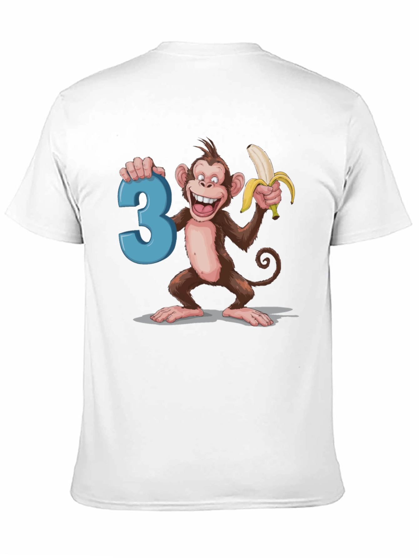 Black Monkey 3rd Birthday T-Shirt view 11