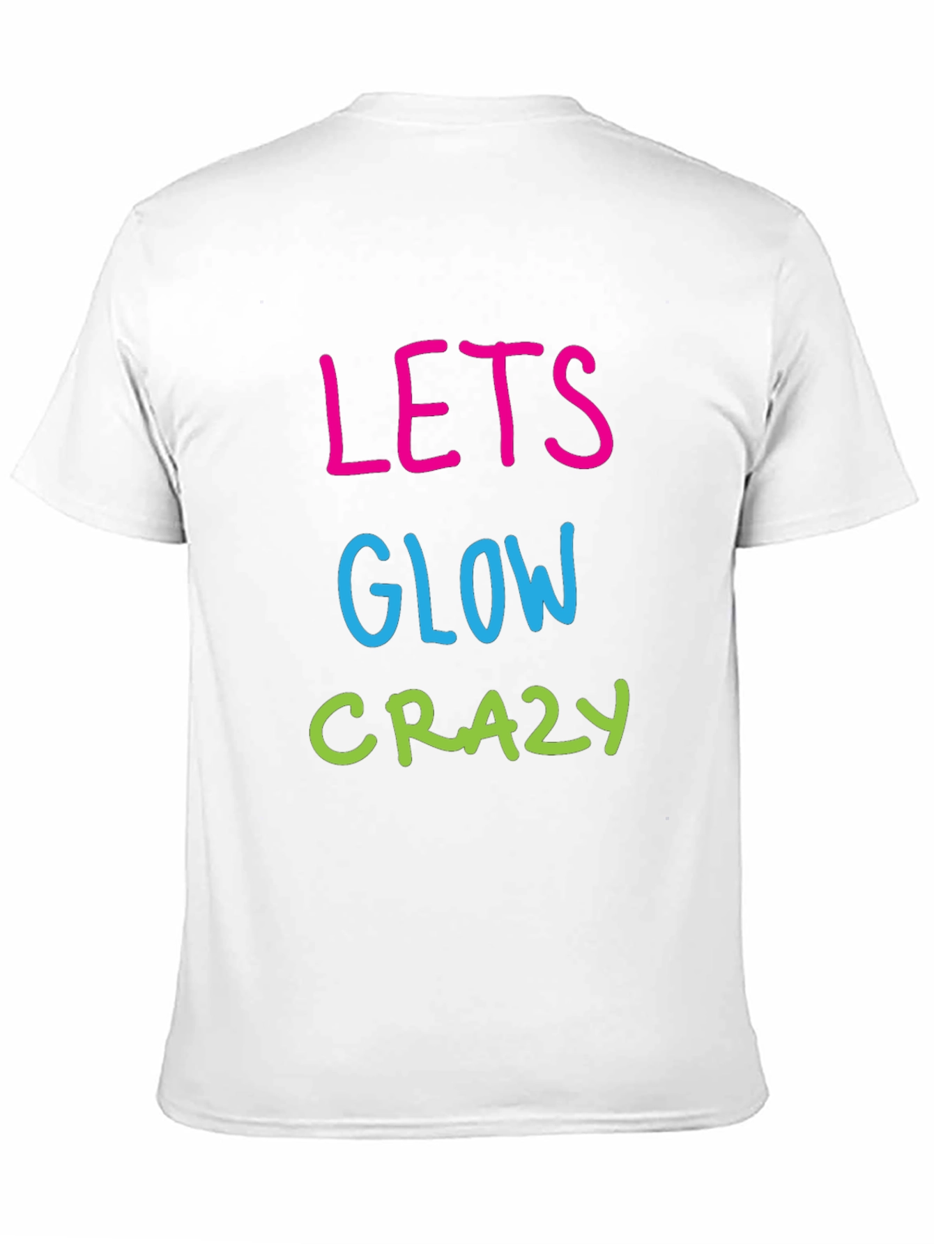 Black Lets Glow Crazy Graphic T-Shirt - Men's Black Tee view 11