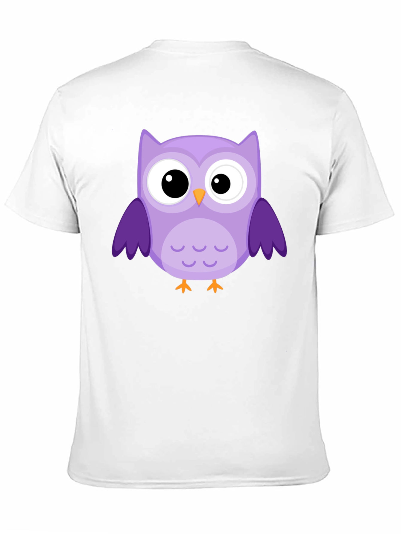 Black Cute Owl Graphic T-Shirt - Black Cotton Tee view 11