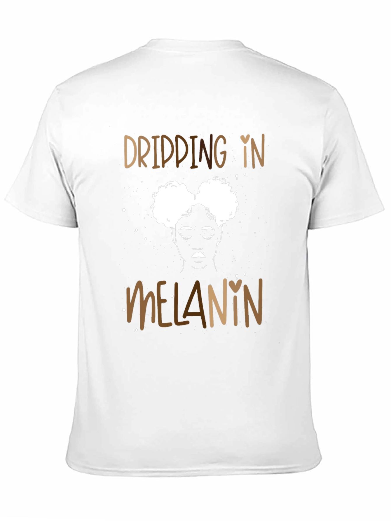 Black Dripping in Melanin Black Graphic Tee view 11