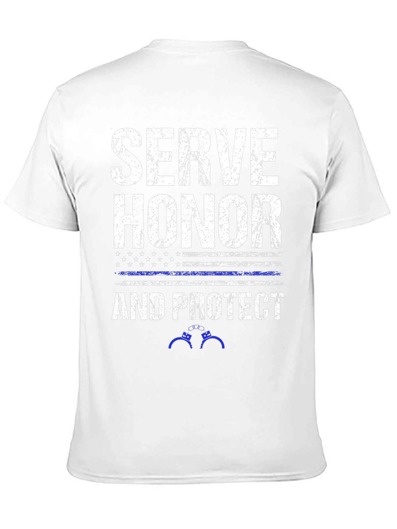 Black Serve Honor Protect Police T-Shirt view 11