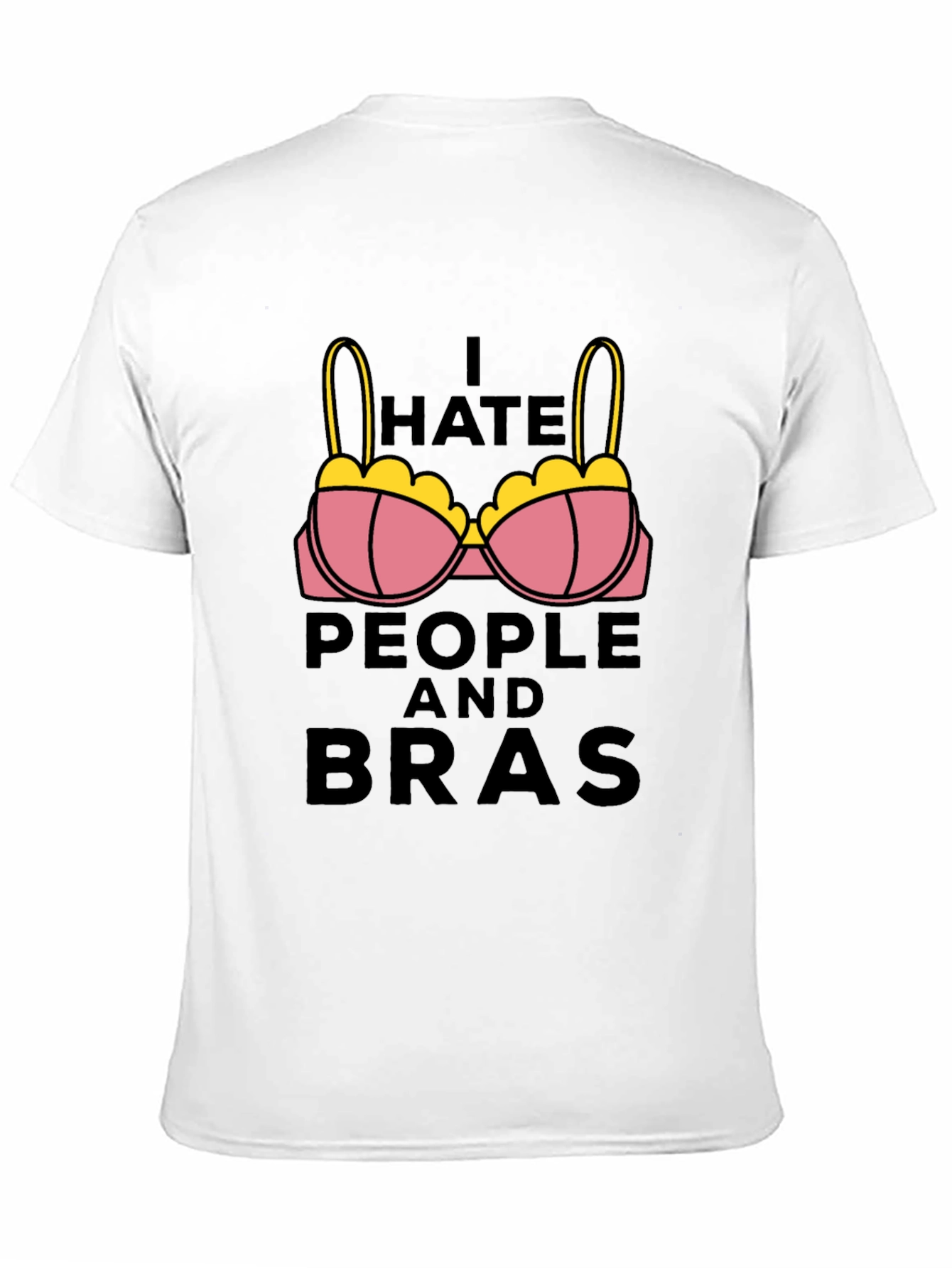 Black I Hate People and Bras Graphic Tee view 11