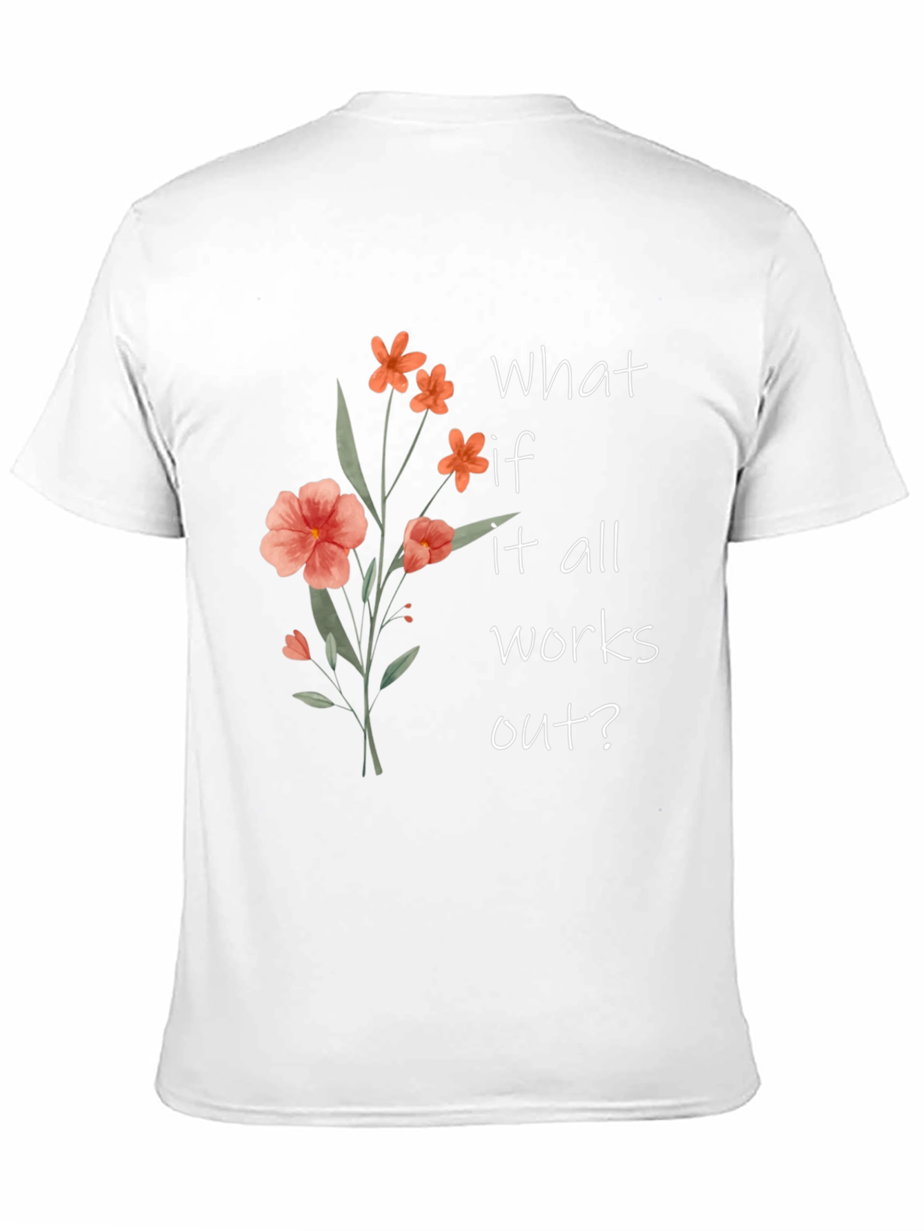 Black Floral Graphic Tee - "What If It All Works Out?" view 11