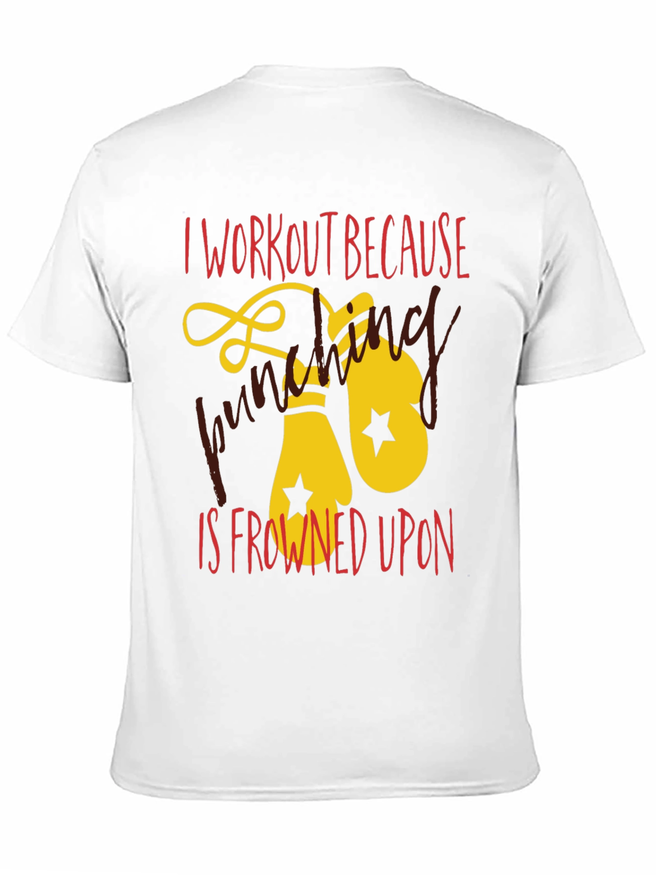 Black Workout Boxing Gloves T-Shirt view 11