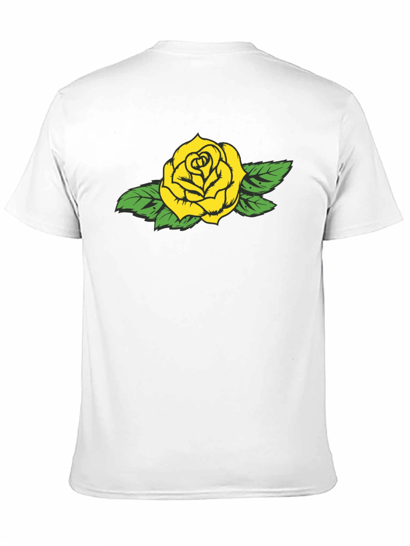 Black Yellow Rose Graphic Black Tee - Stylish Casual Wear view 11