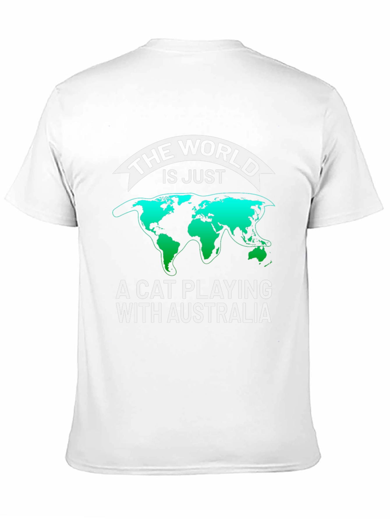 Black Cat Playing with Australia Graphic T-Shirt view 11