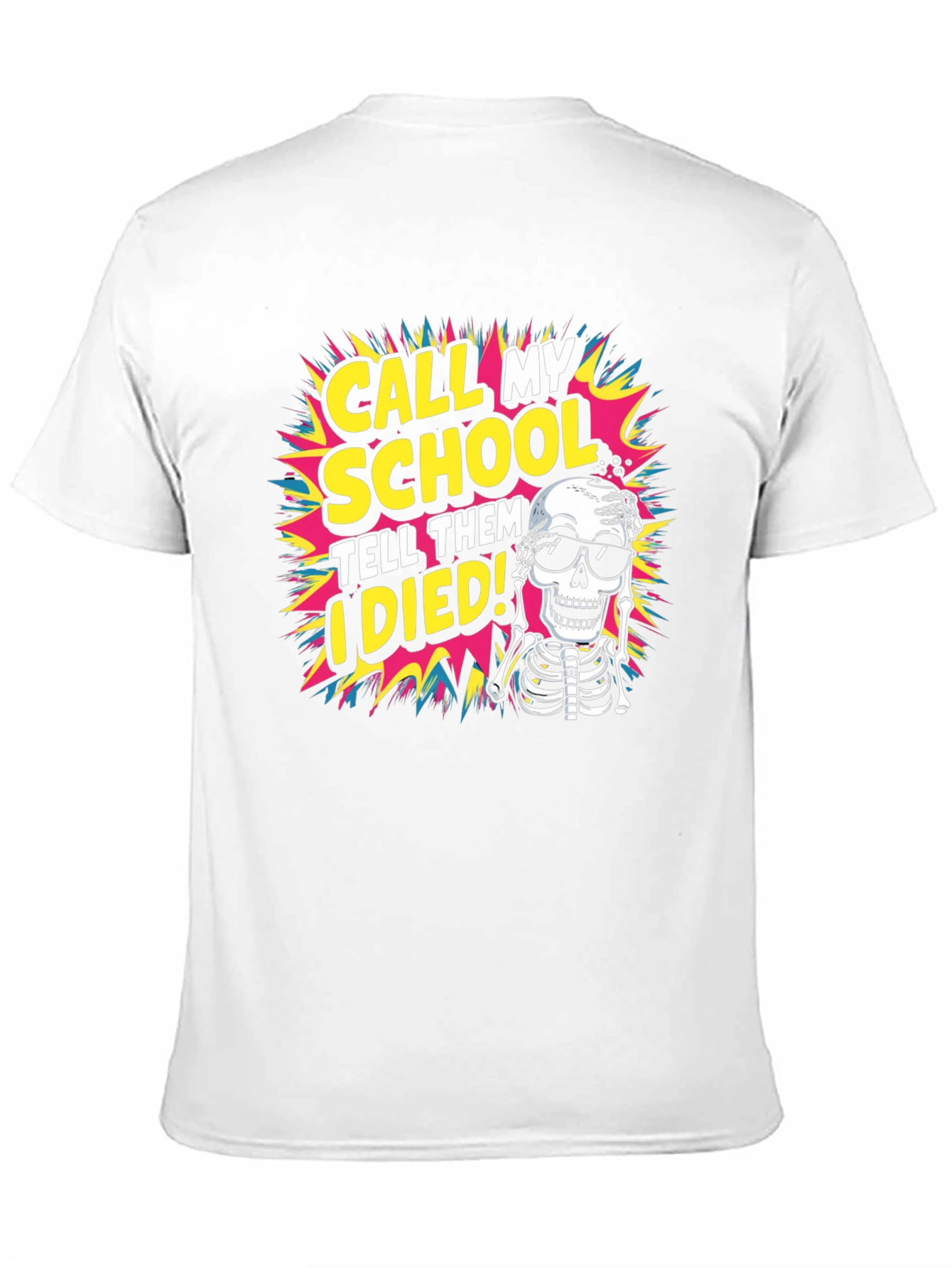 Black Call My School Skeleton T-Shirt view 11