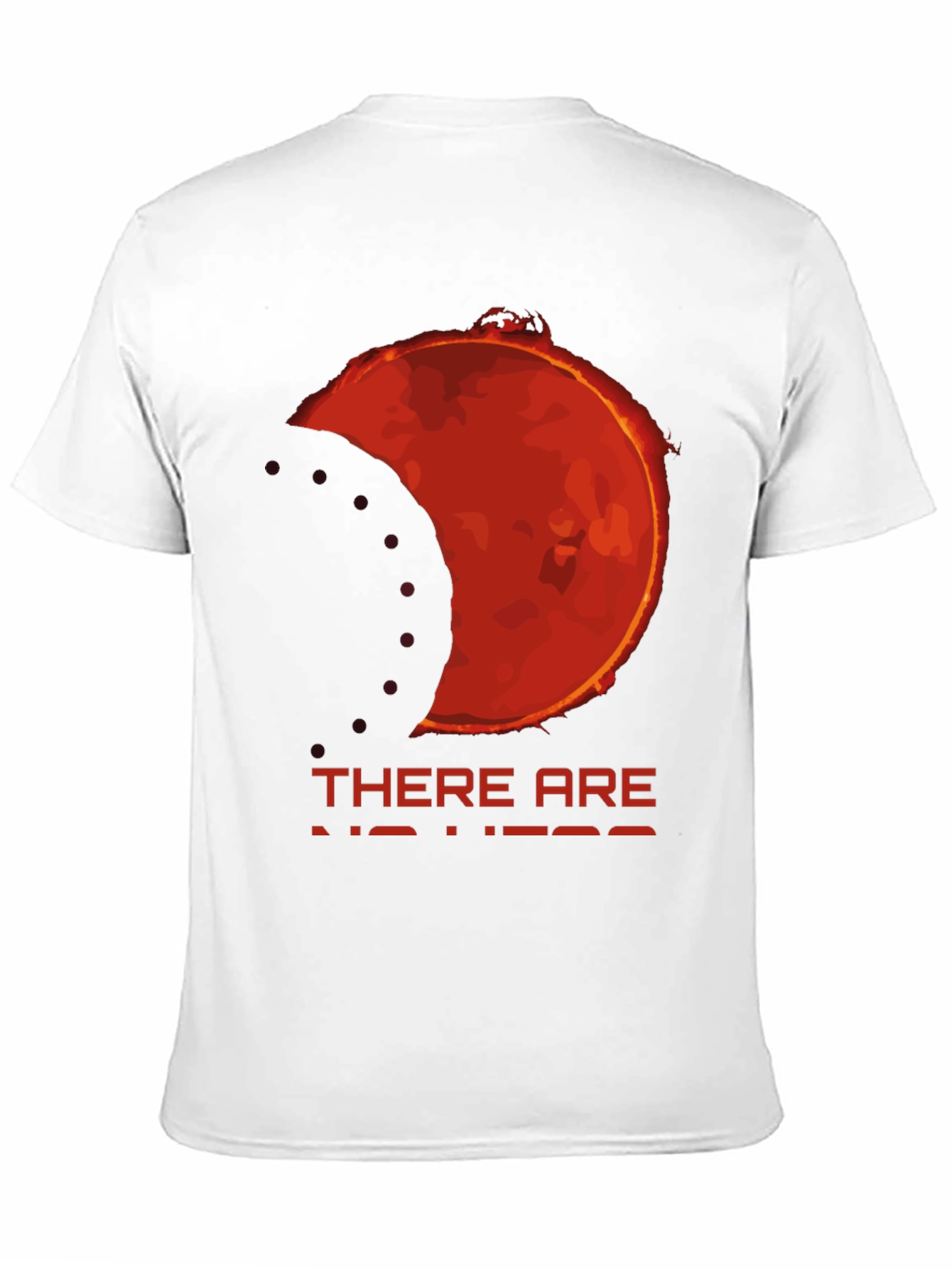 Black Eclipse Graphic Tee - "There Are No Heroes" Black T-Shirt view 11