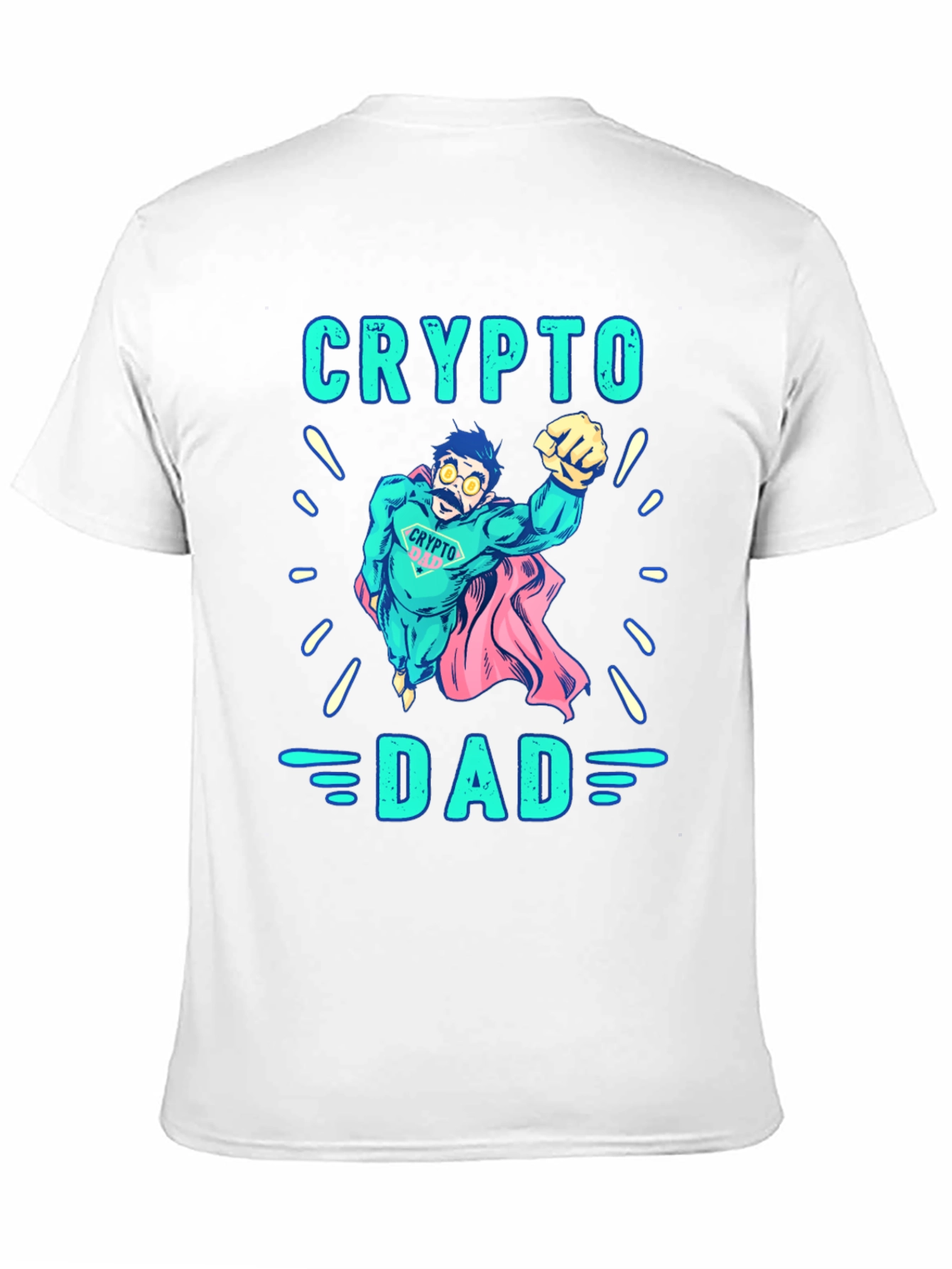 Black Crypto Dad Superhero Black Graphic Tee view 11