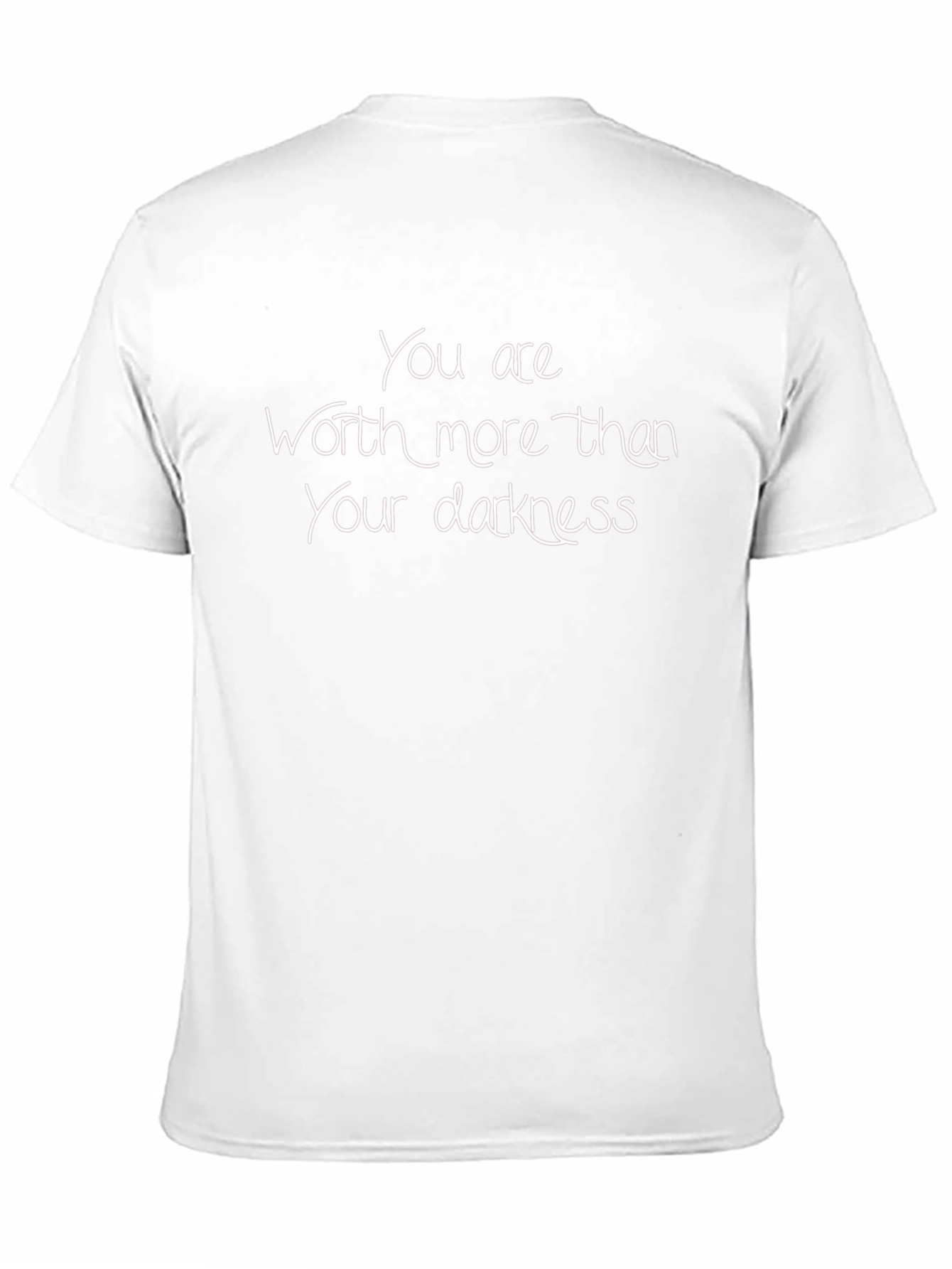 Black Inspirational T-Shirt - You Are Worth More Than Your Darkness view 11