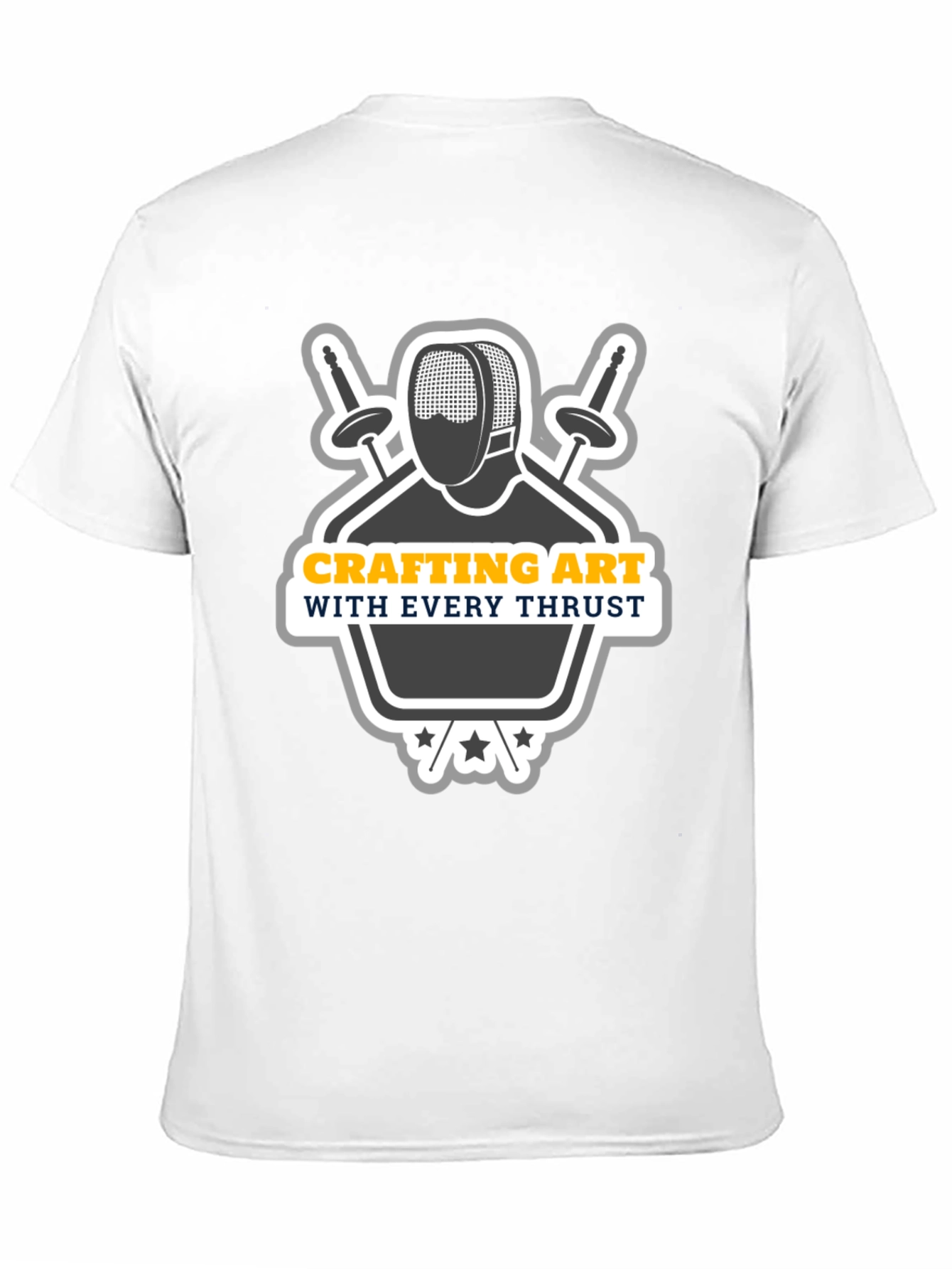 Black Crafting Art Fencing T-Shirt - Every Thrust view 11