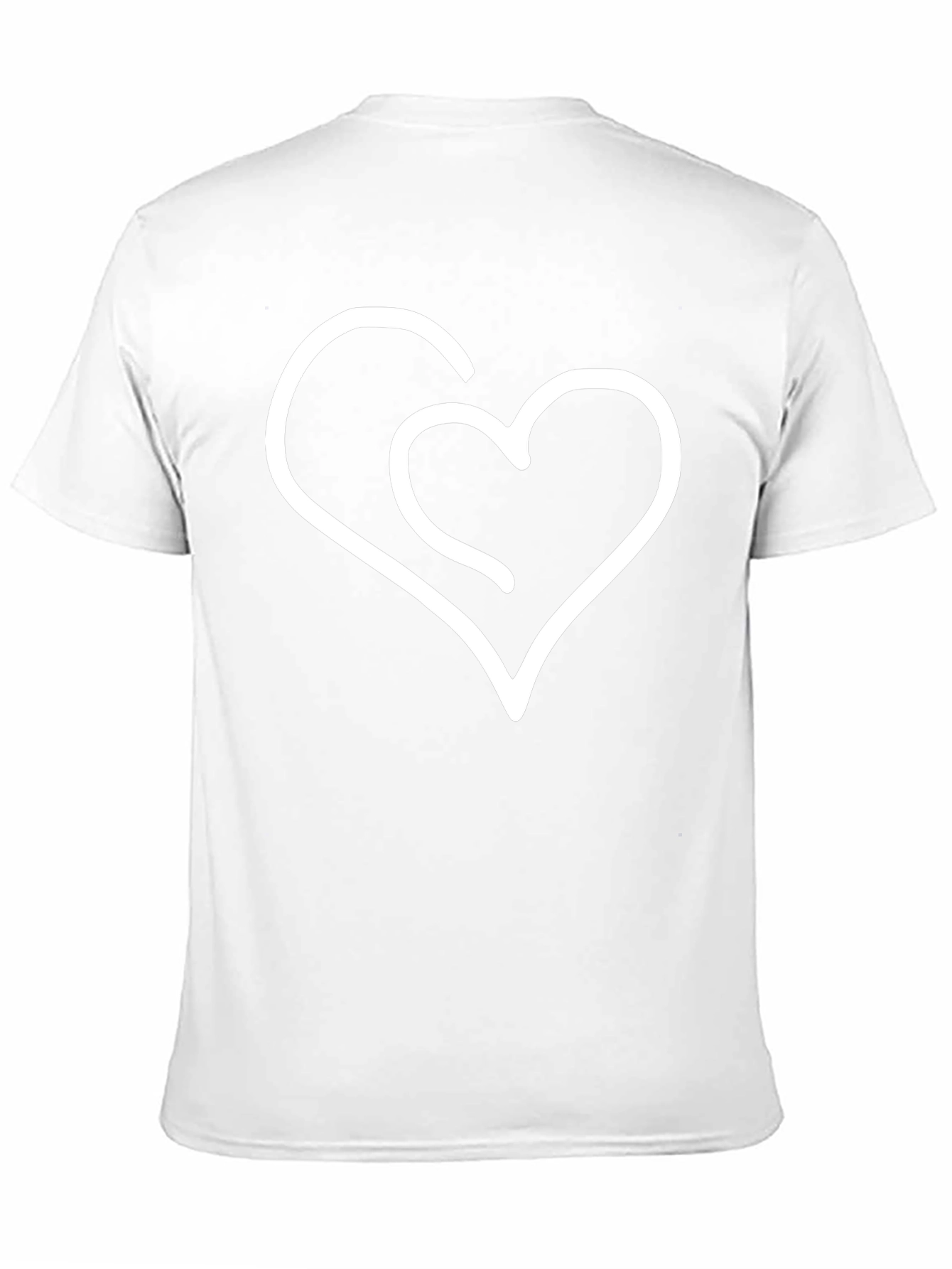 Black Heart Outline Graphic Tee - Black Casual Shirt view 11