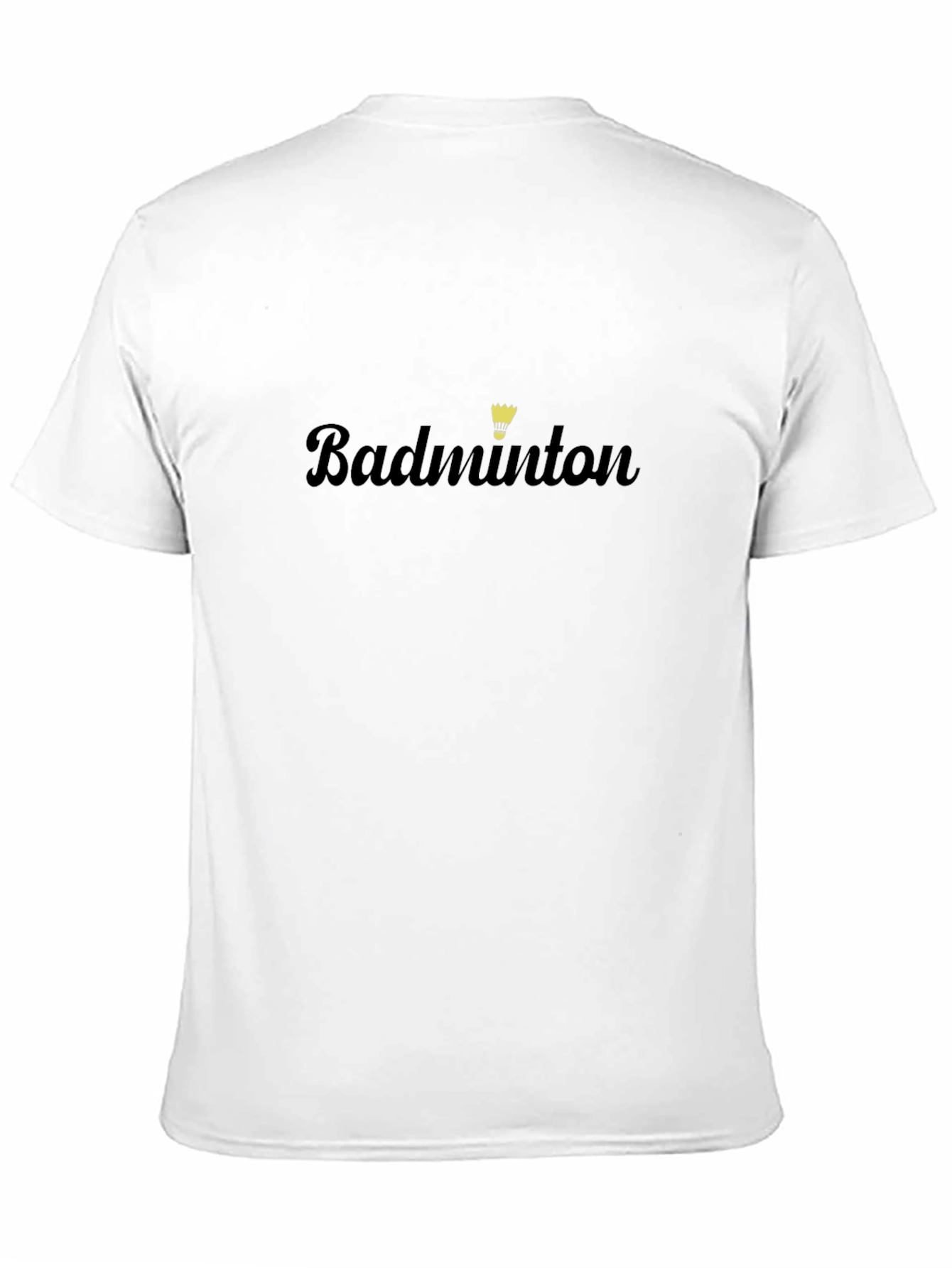 Black Badminton Graphic Tee - Black Cotton Casual T-Shirt view 11