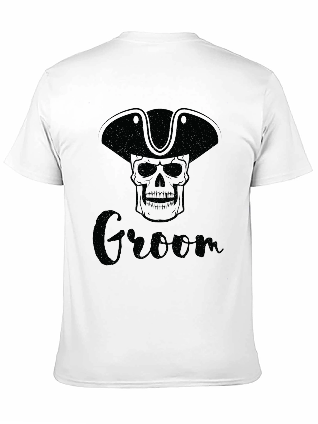 Black Groom Pirate Skull T-Shirt view 11