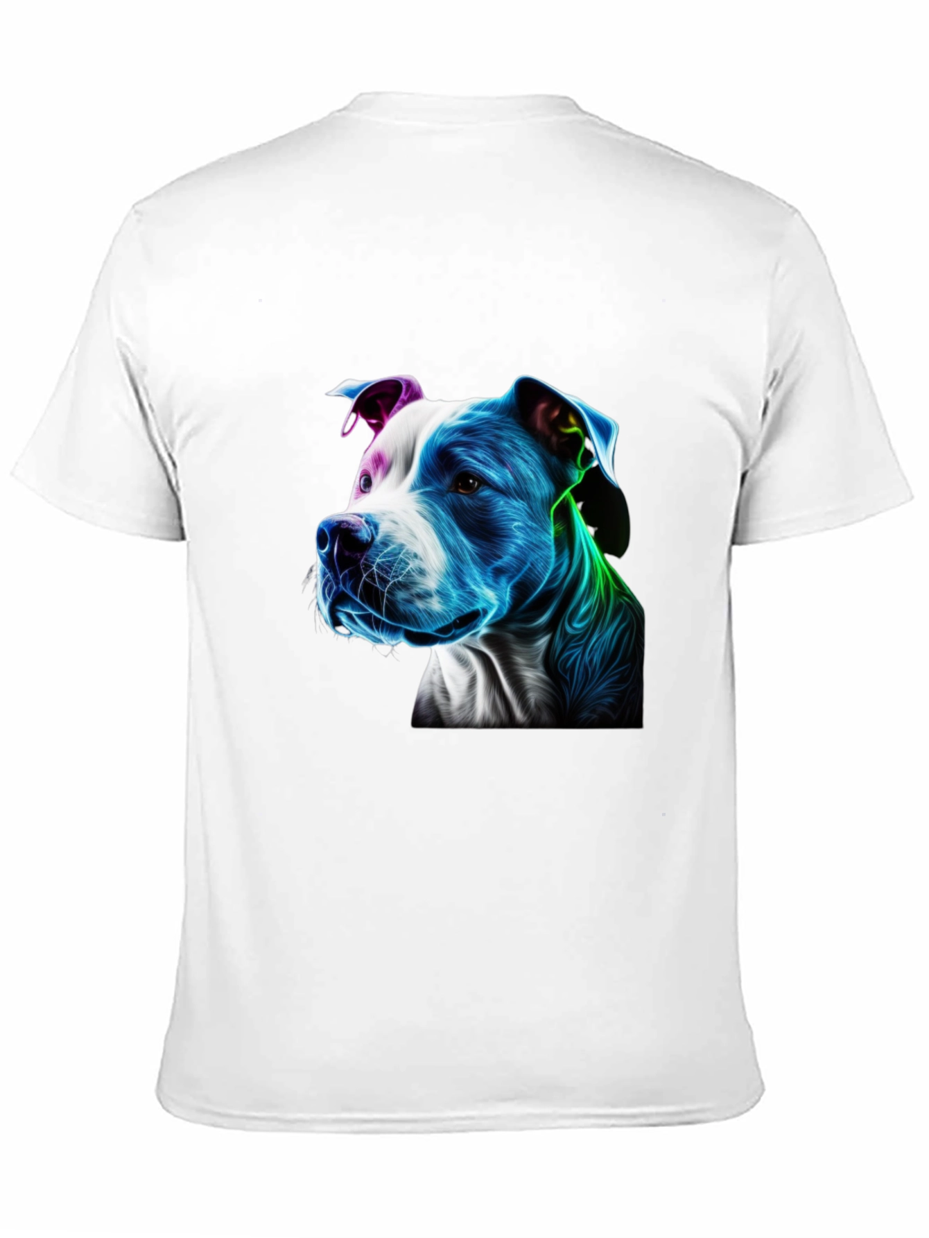 Black Vibrant Pitbull Graphic Black T-Shirt view 11