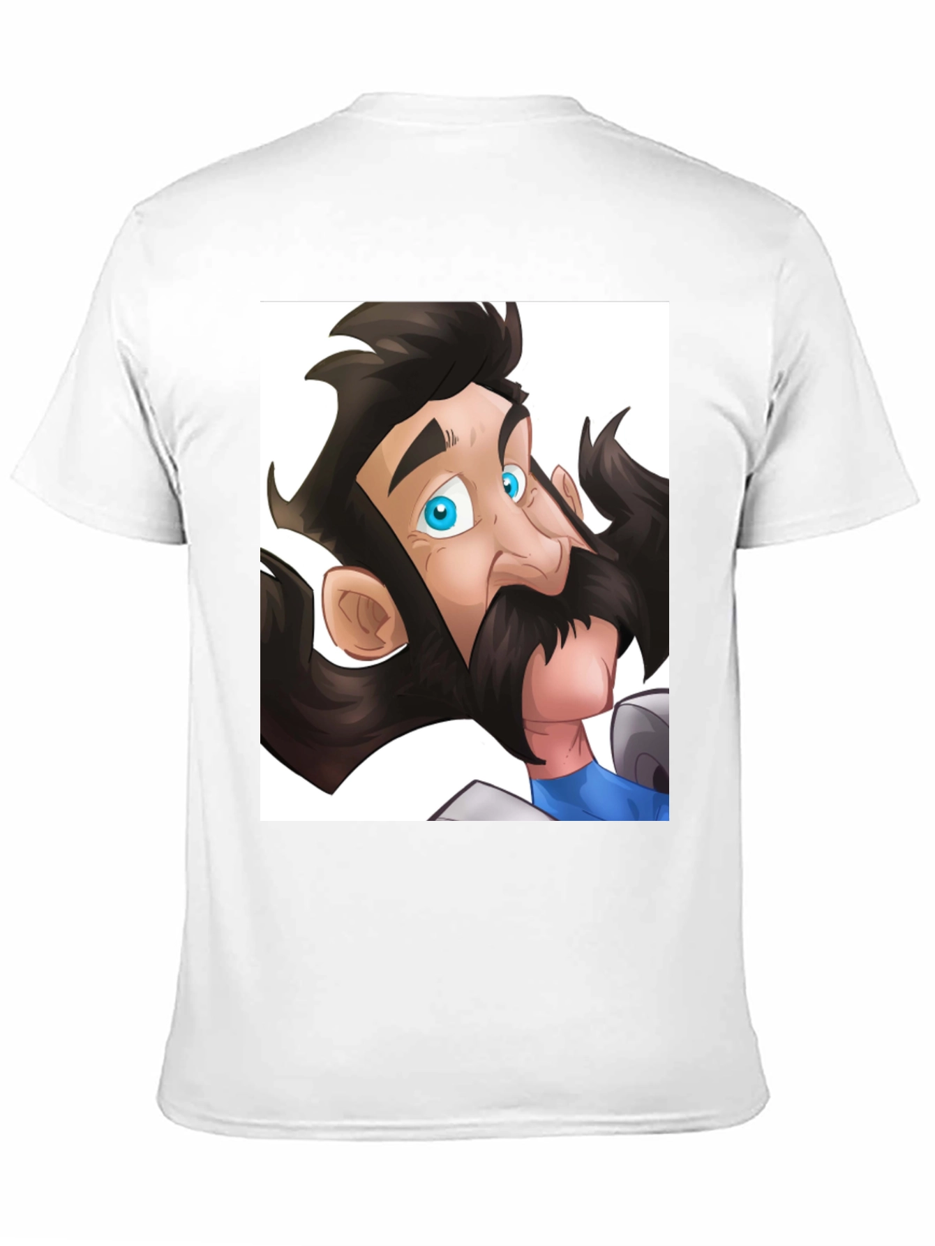 Black Cartoon Knight Graphic Tee - Black Cotton Blend T-Shirt view 11