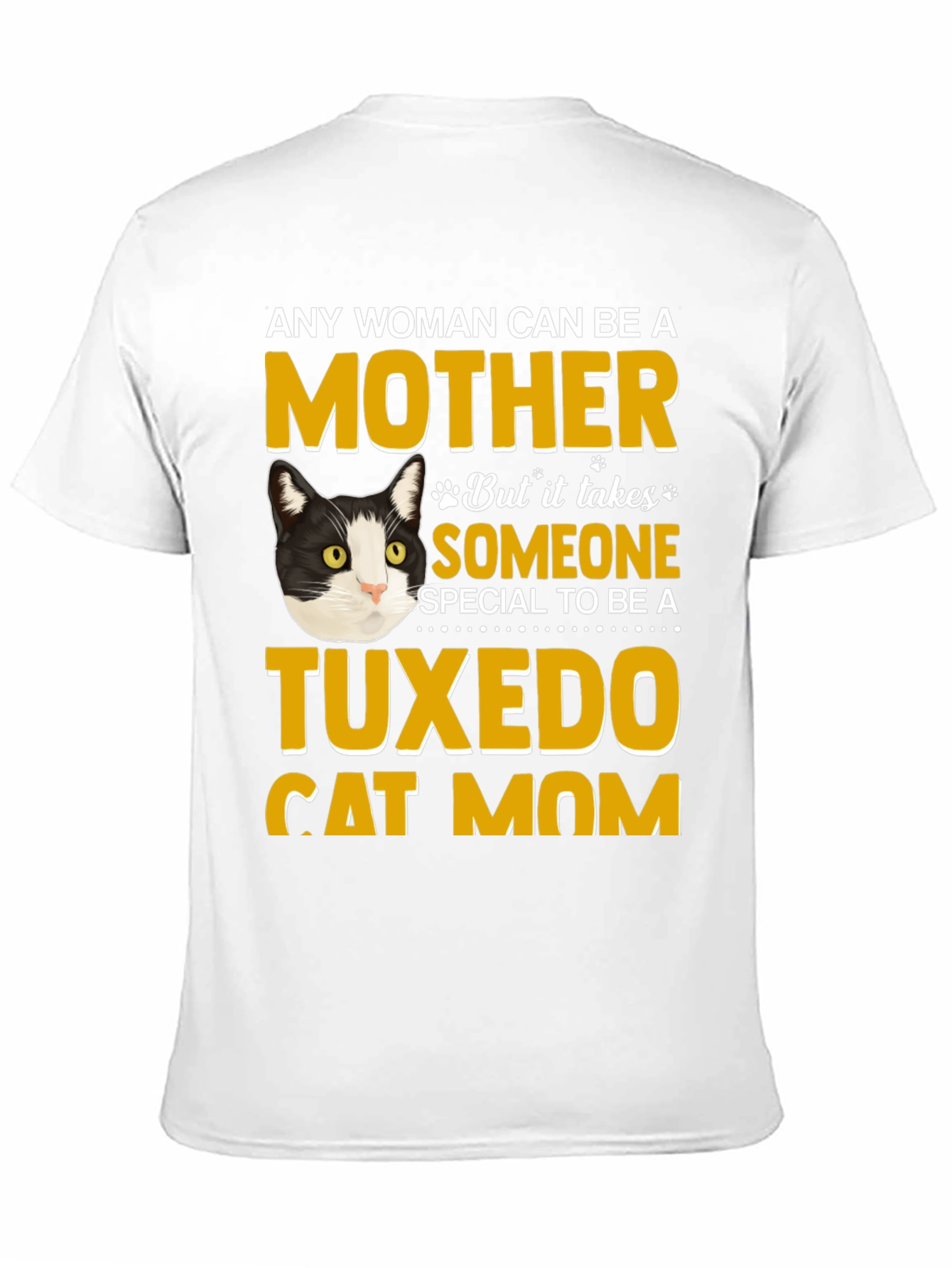 Black Tuxedo Cat Mom T-Shirt - Novelty Apparel view 11