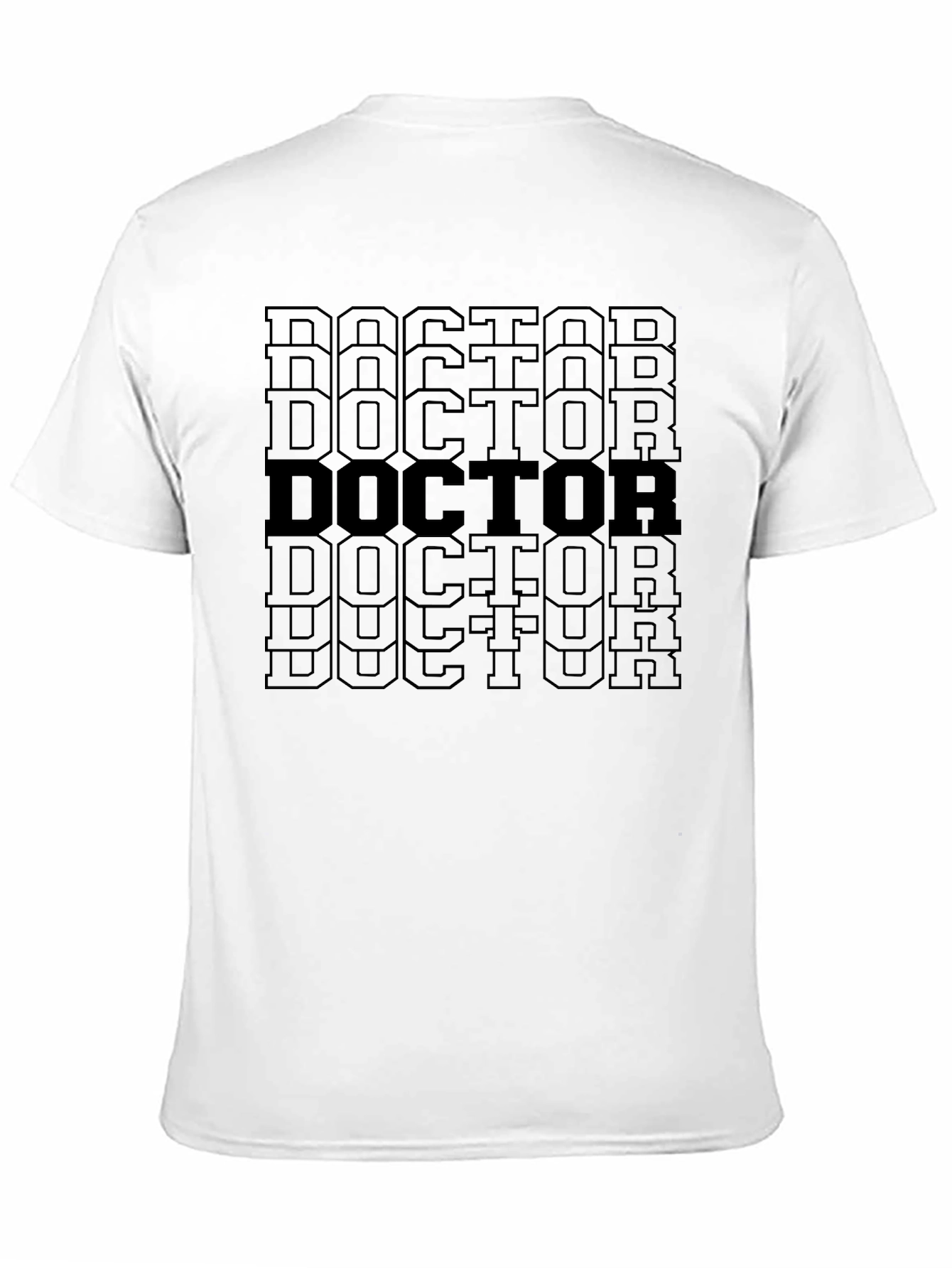 Black Doctor Text Graphic Black T-Shirt view 11