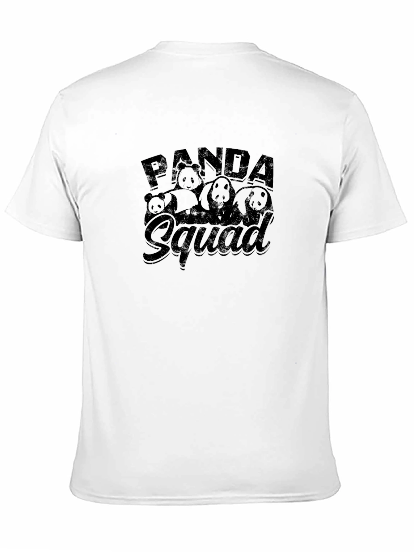 Black Panda Squad Graphic Tee - Black Crew Neck T-Shirt view 11