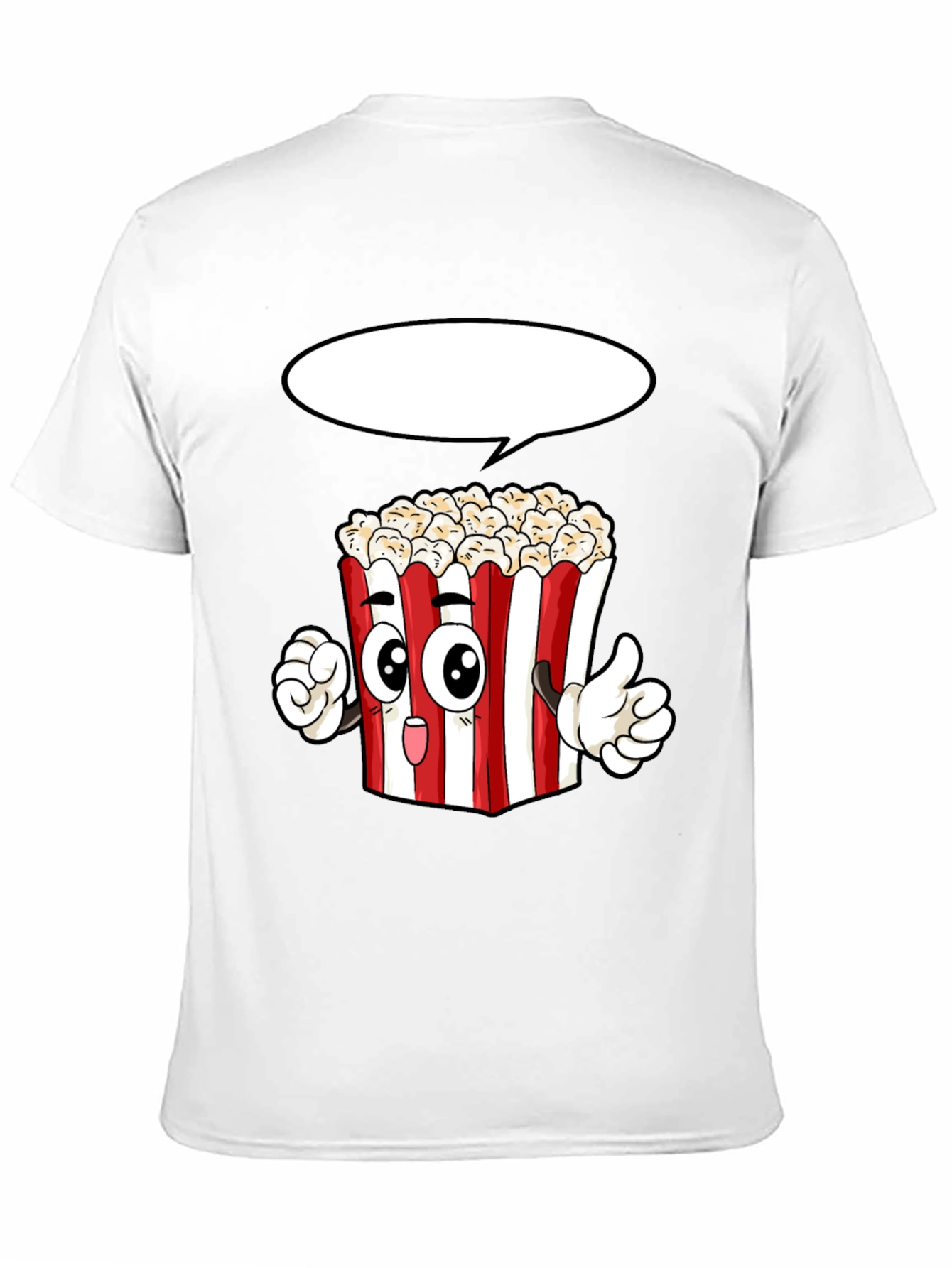 Black Popcorn Cartoon Graphic Novelty T-Shirt view 11