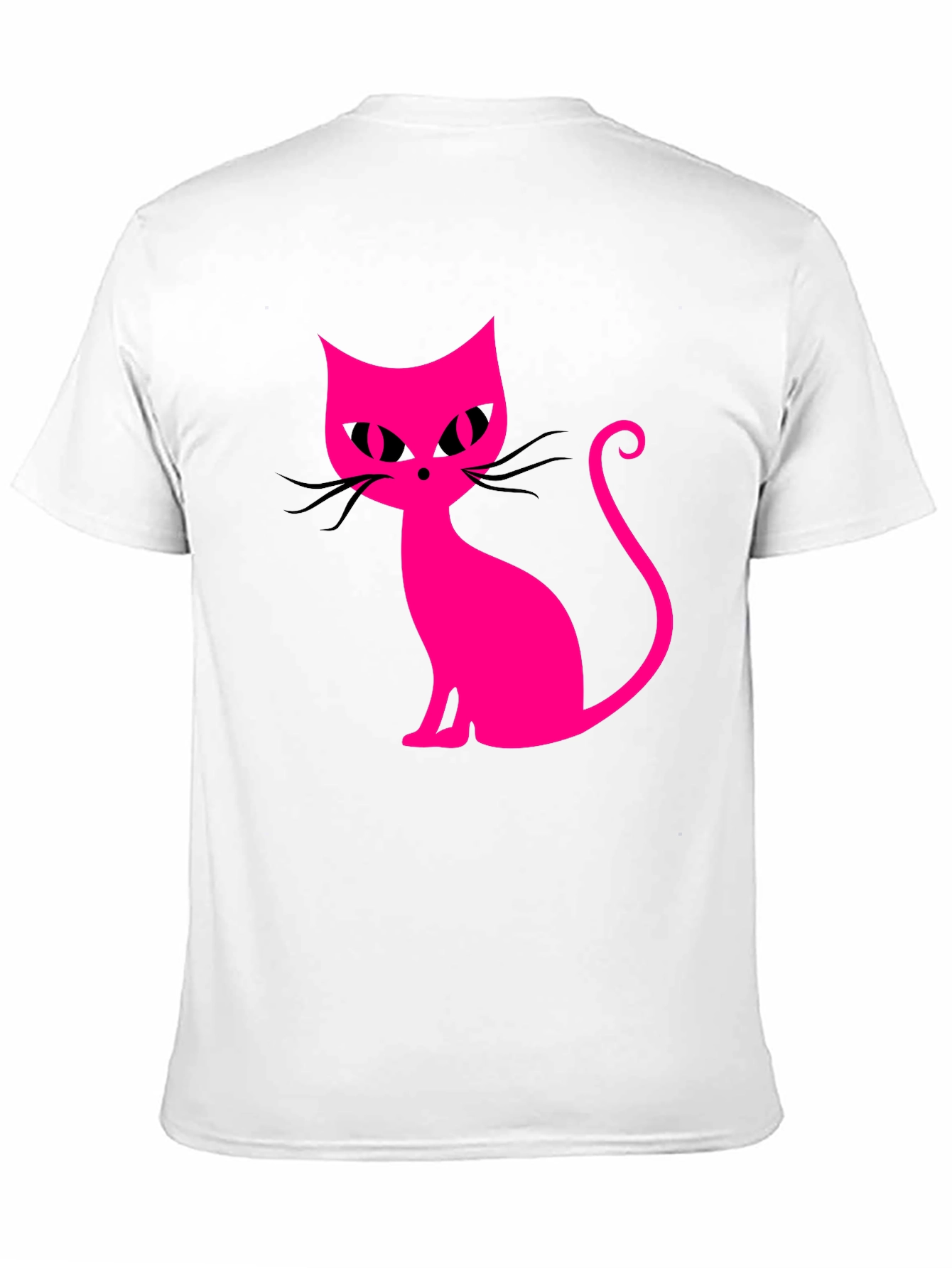 Black Cool Cat Tee - Pink Graphic on Black view 11
