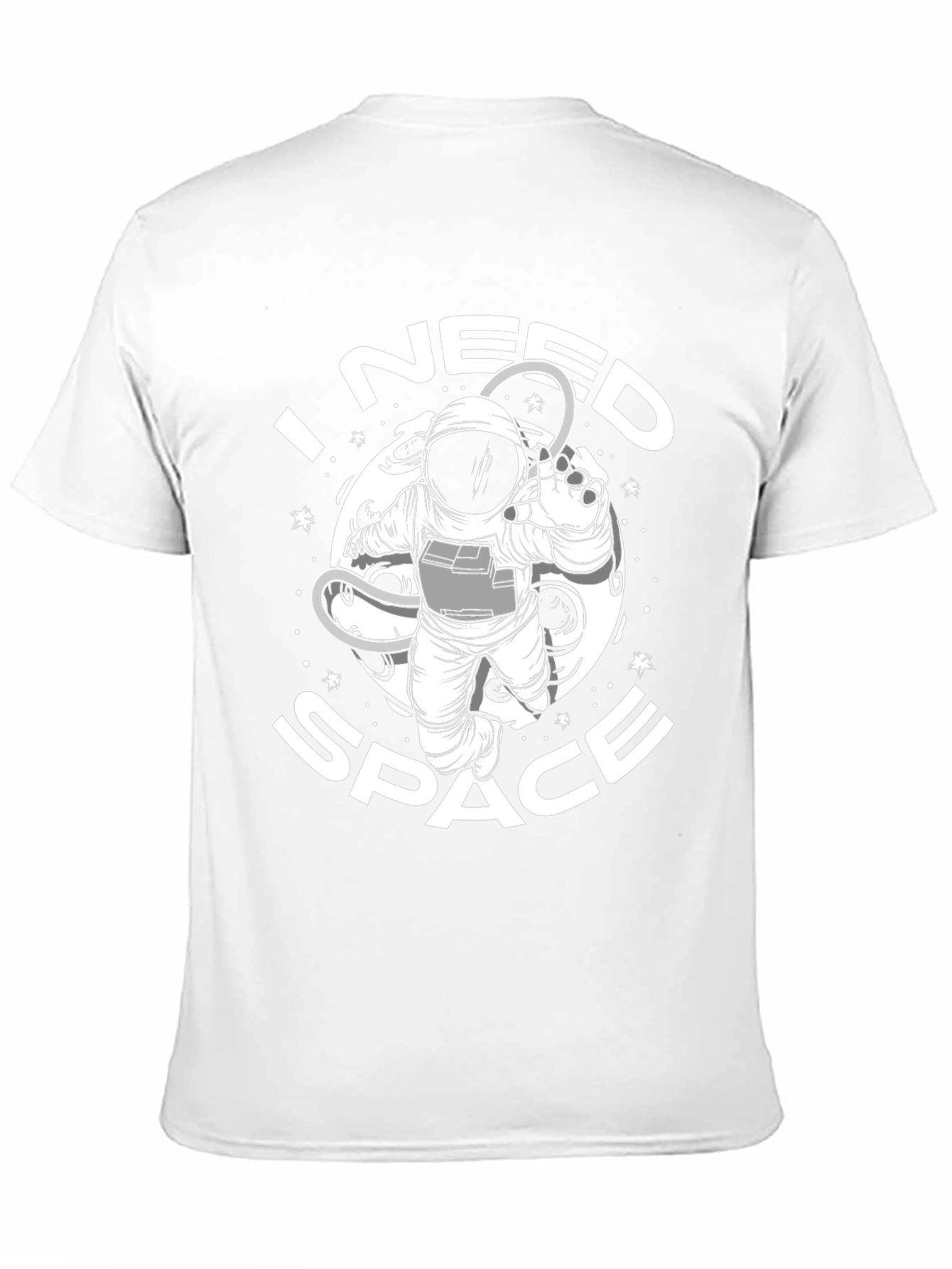 Black I Need Space T-Shirt - Astronaut Graphic Tee view 11
