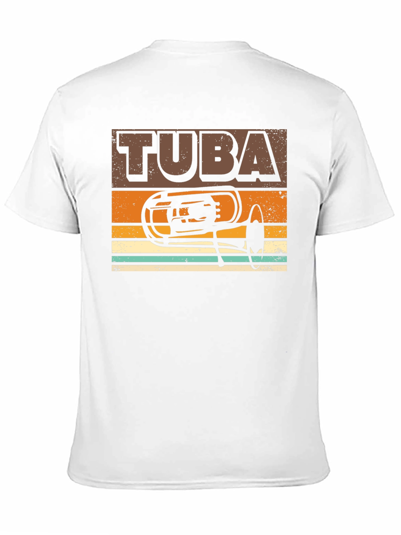 Black Retro Tuba Graphic Tee - Musician's Gift view 11