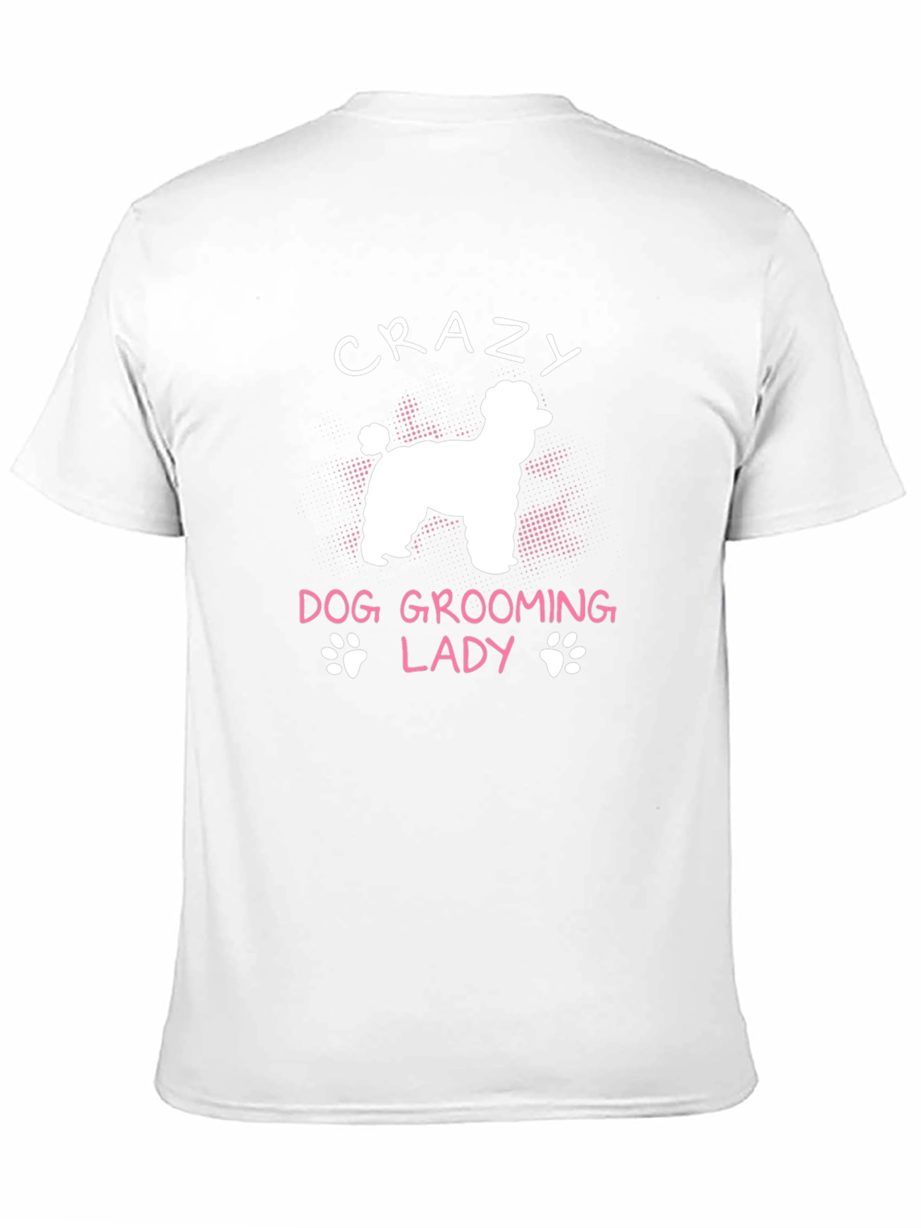 Black Crazy Dog Grooming Lady Graphic Tee view 11
