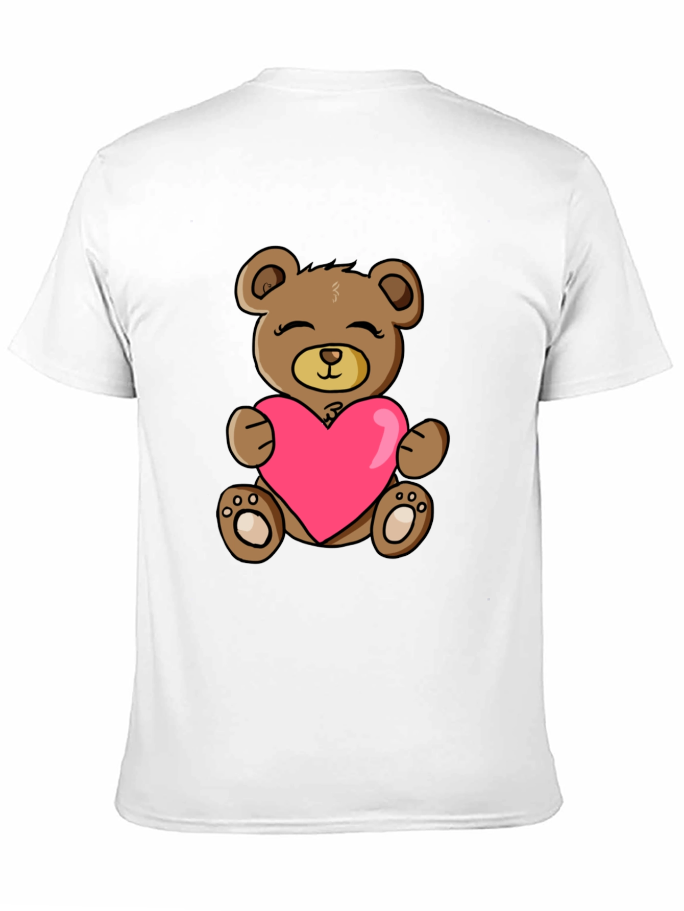 Black Teddy Bear Heart T-Shirt - Cute & Comfy! view 11