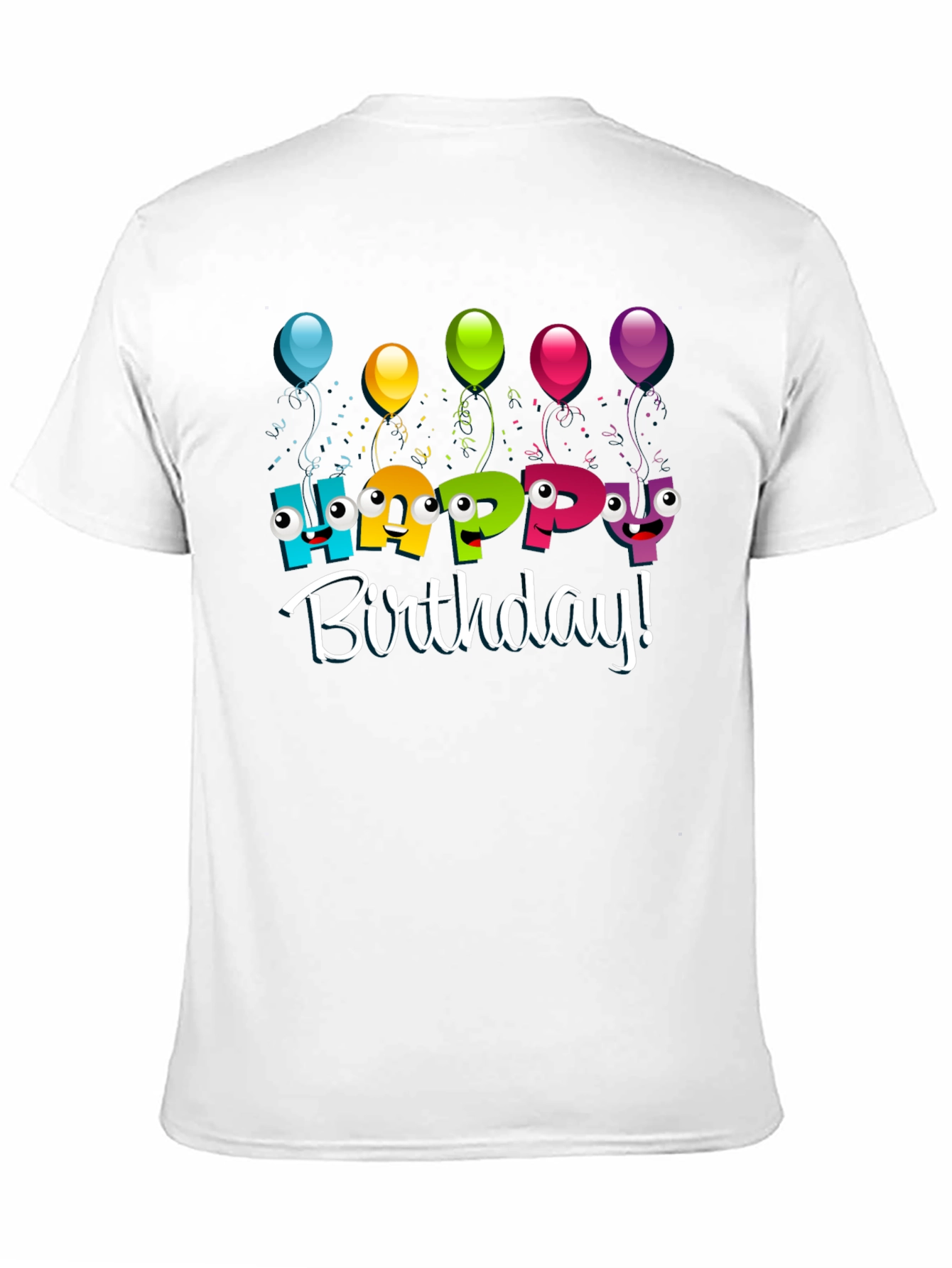 Black Happy Birthday Graphic T-Shirt view 11