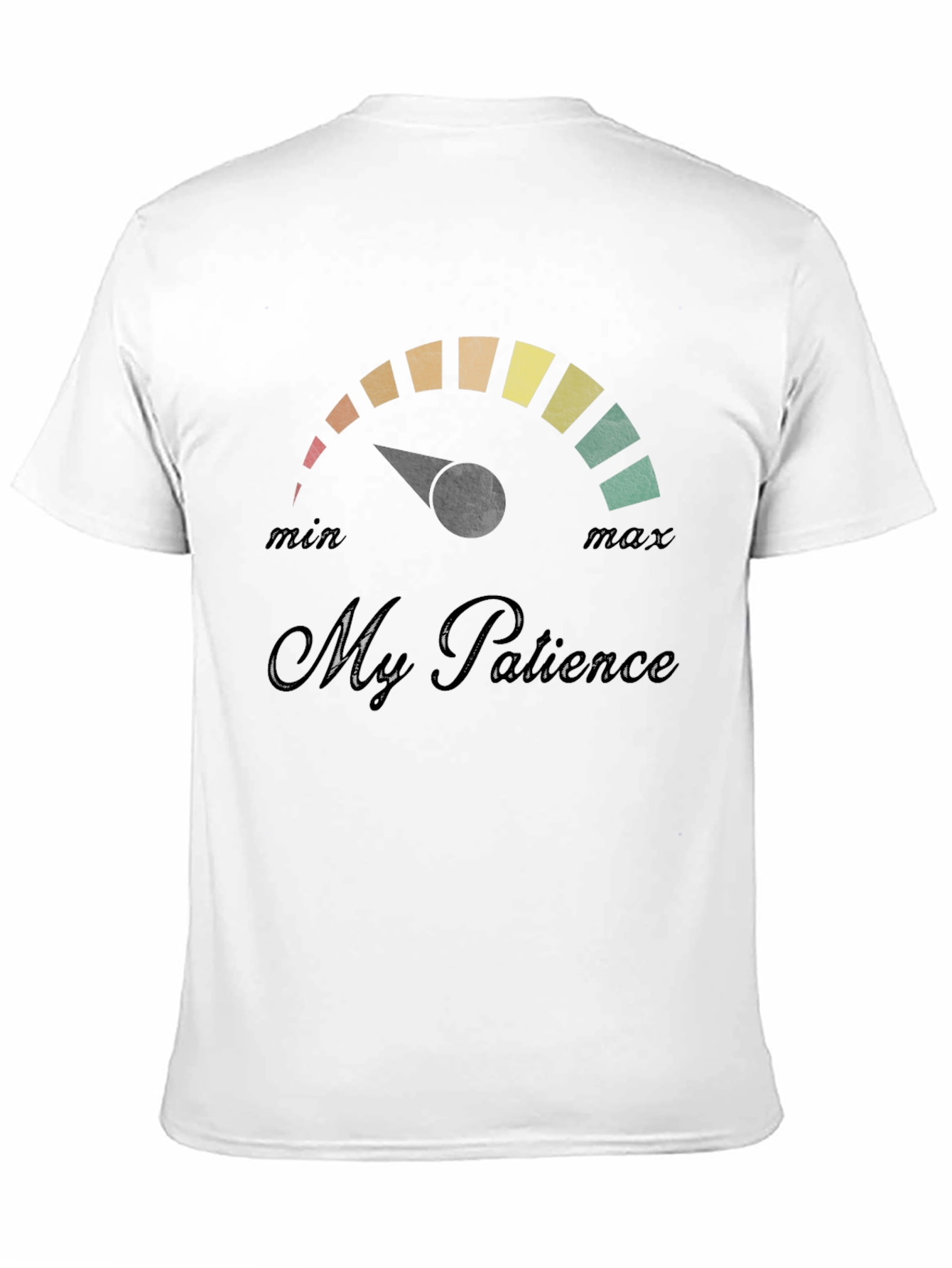 Black My Patience Meter T-Shirt view 11
