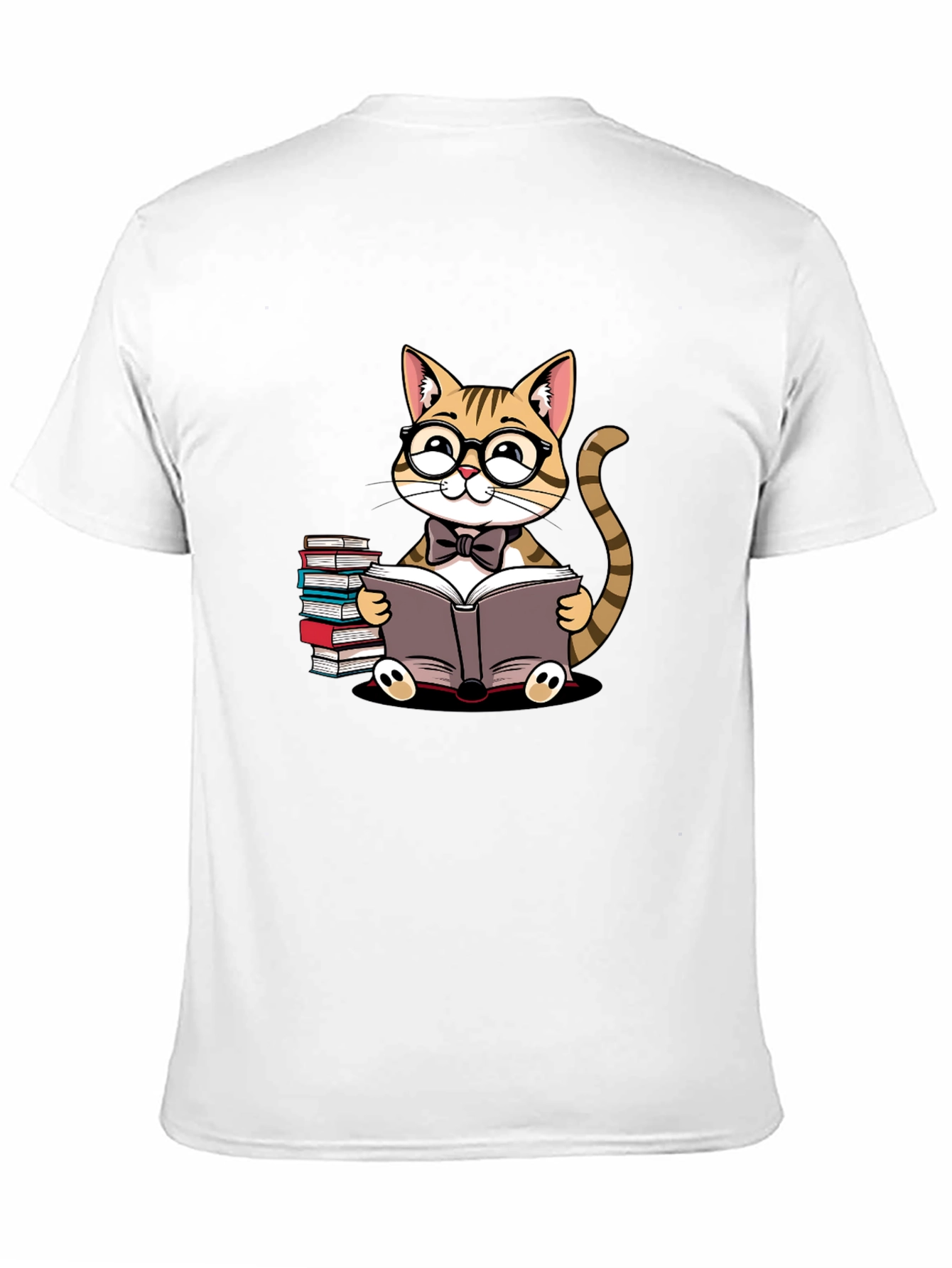 Black Cat Lover T-Shirt - Reading Cat Tee view 11