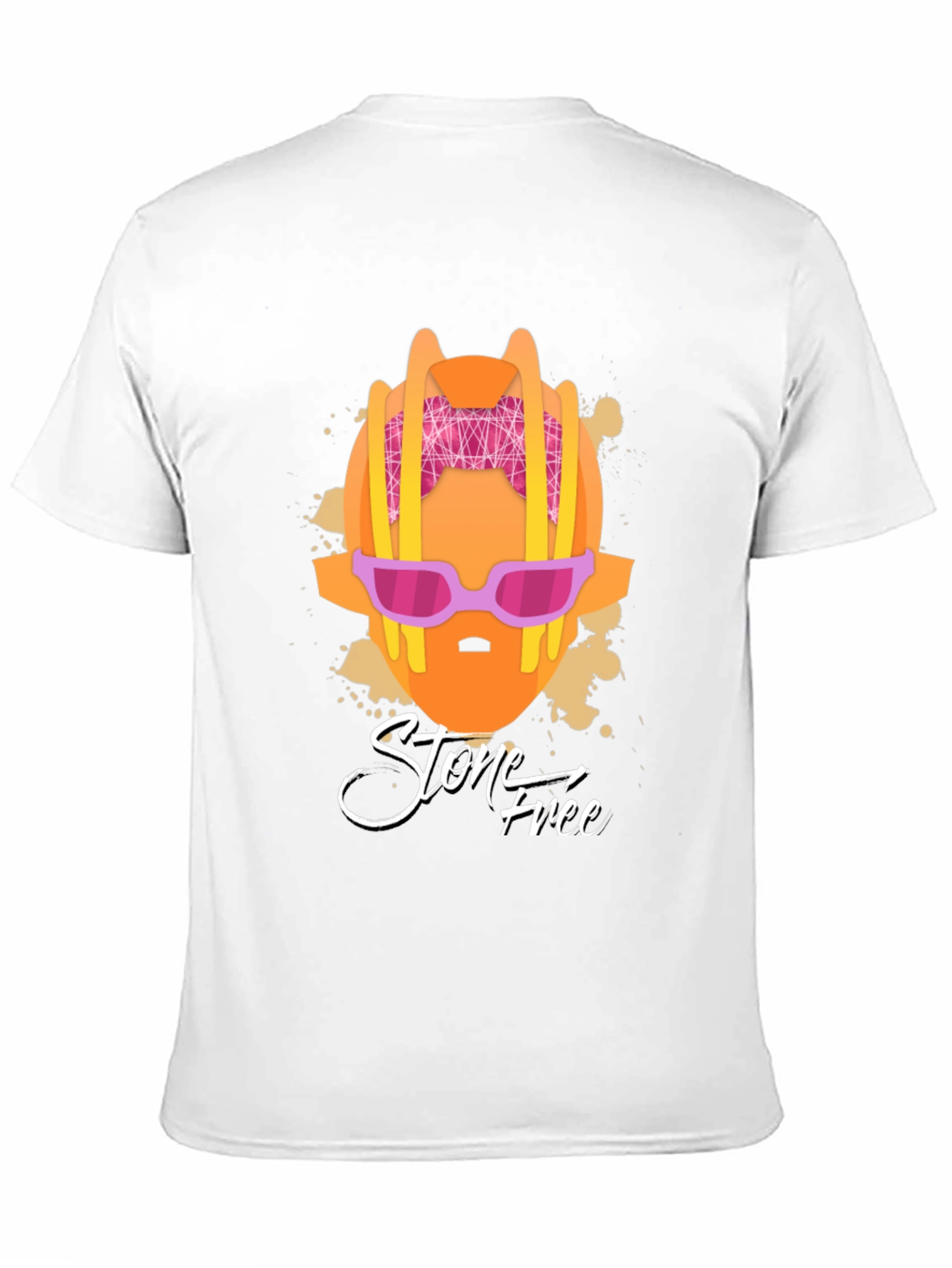 Black Stone Free Graphic T-Shirt - Black Cotton Tee view 11