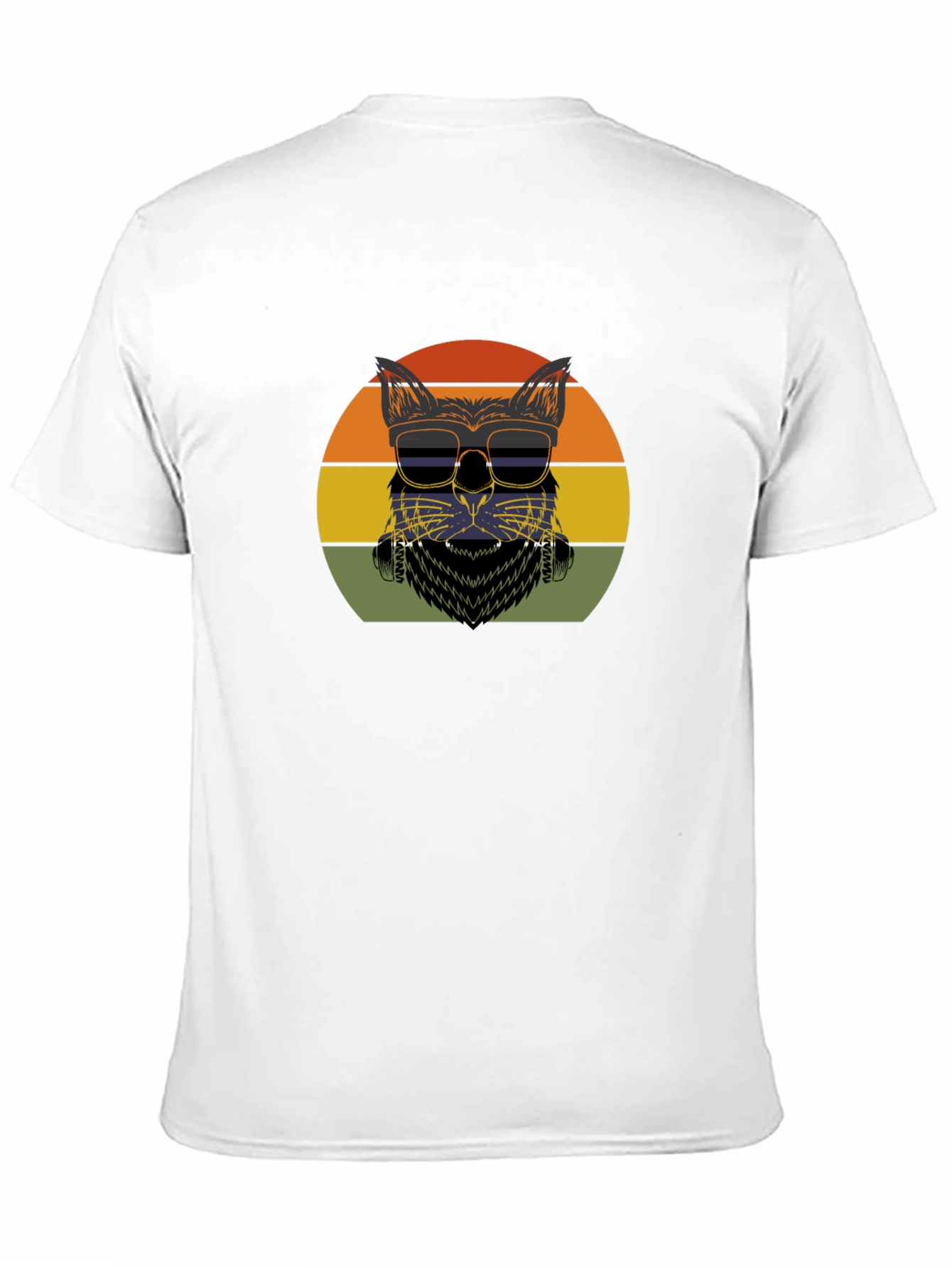 Black Cool Cat Retro T-Shirt view 11
