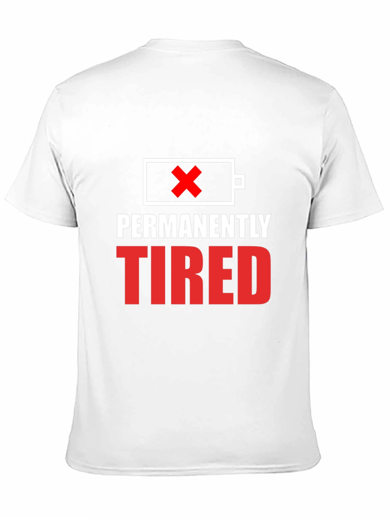Black Permanently Tired Graphic Tee - Funny Slogan Shirt view 11