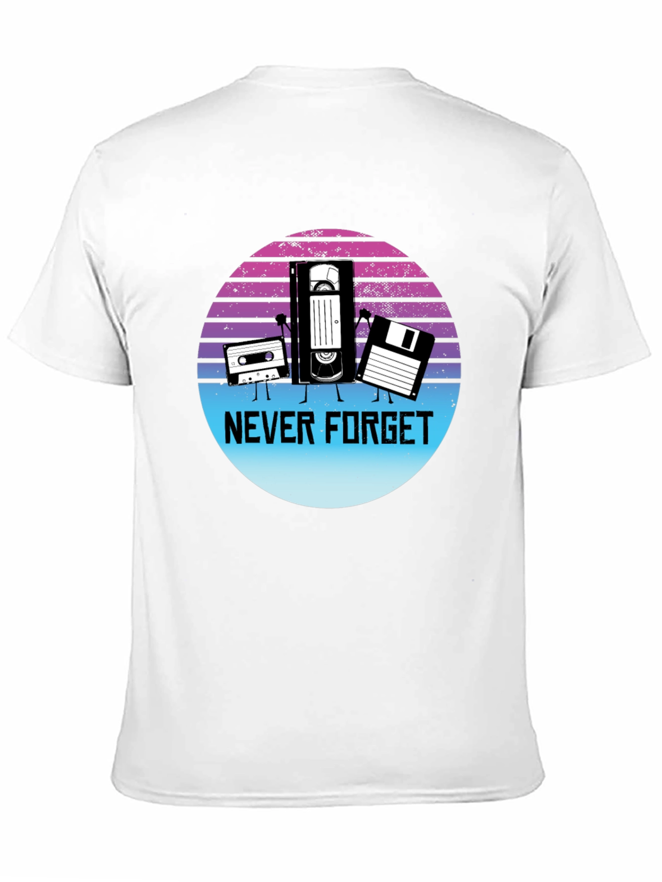 Black Retro "Never Forget" Graphic T-Shirt view 11