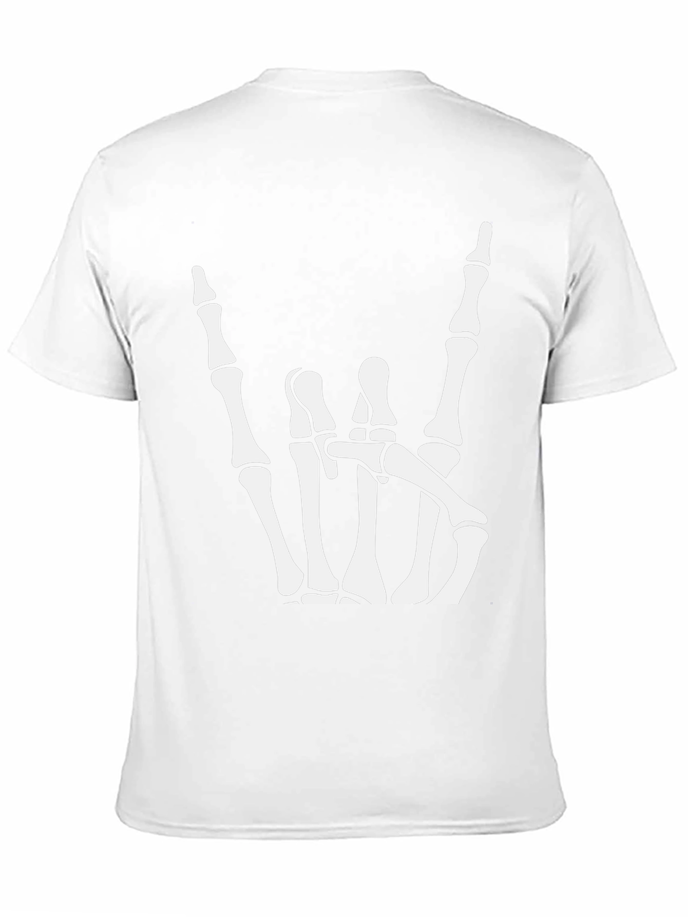 Black Rock On Skeleton Hand Graphic T-Shirt view 11
