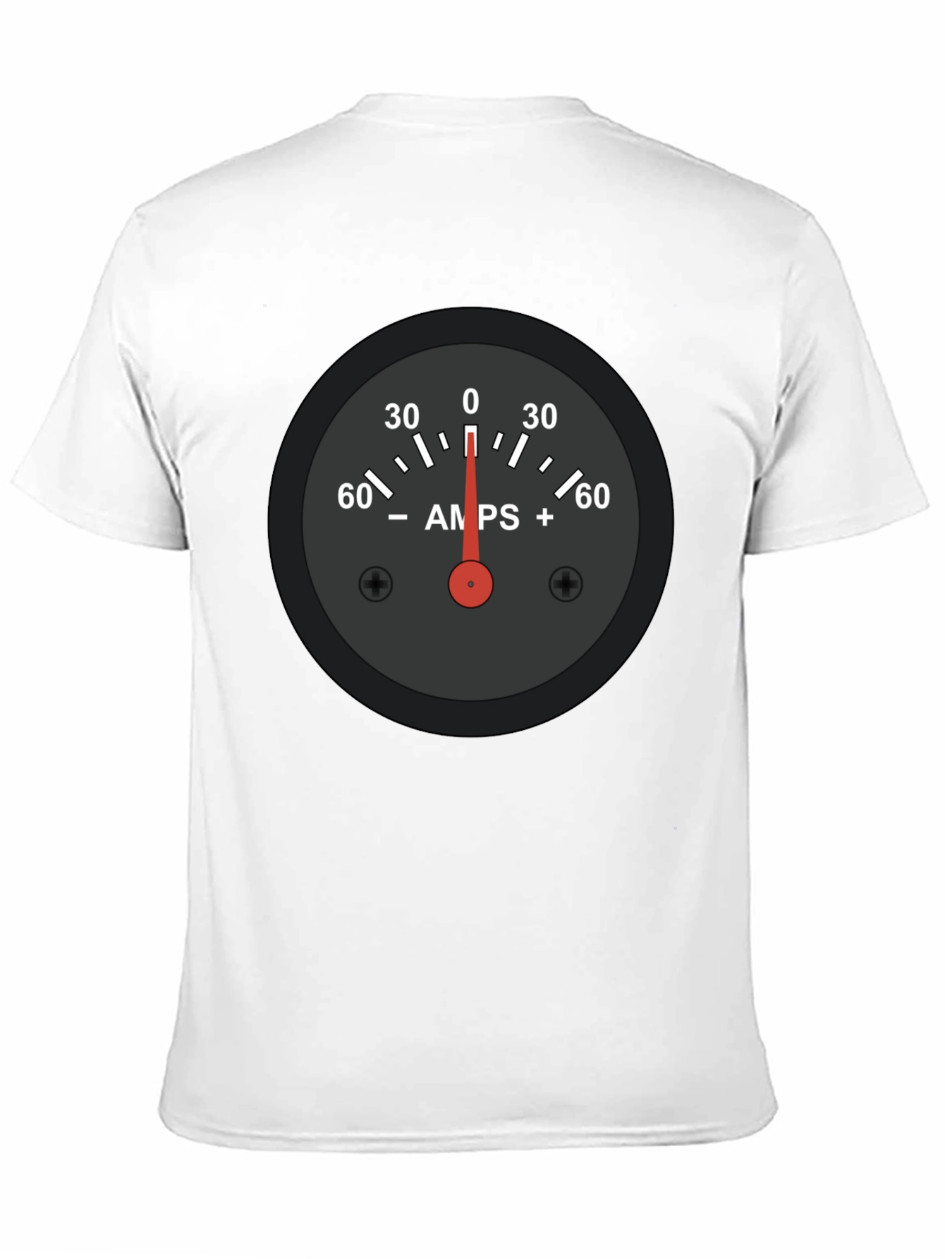Black Amps Gauge Graphic Tee - Cool Automotive Shirt view 11
