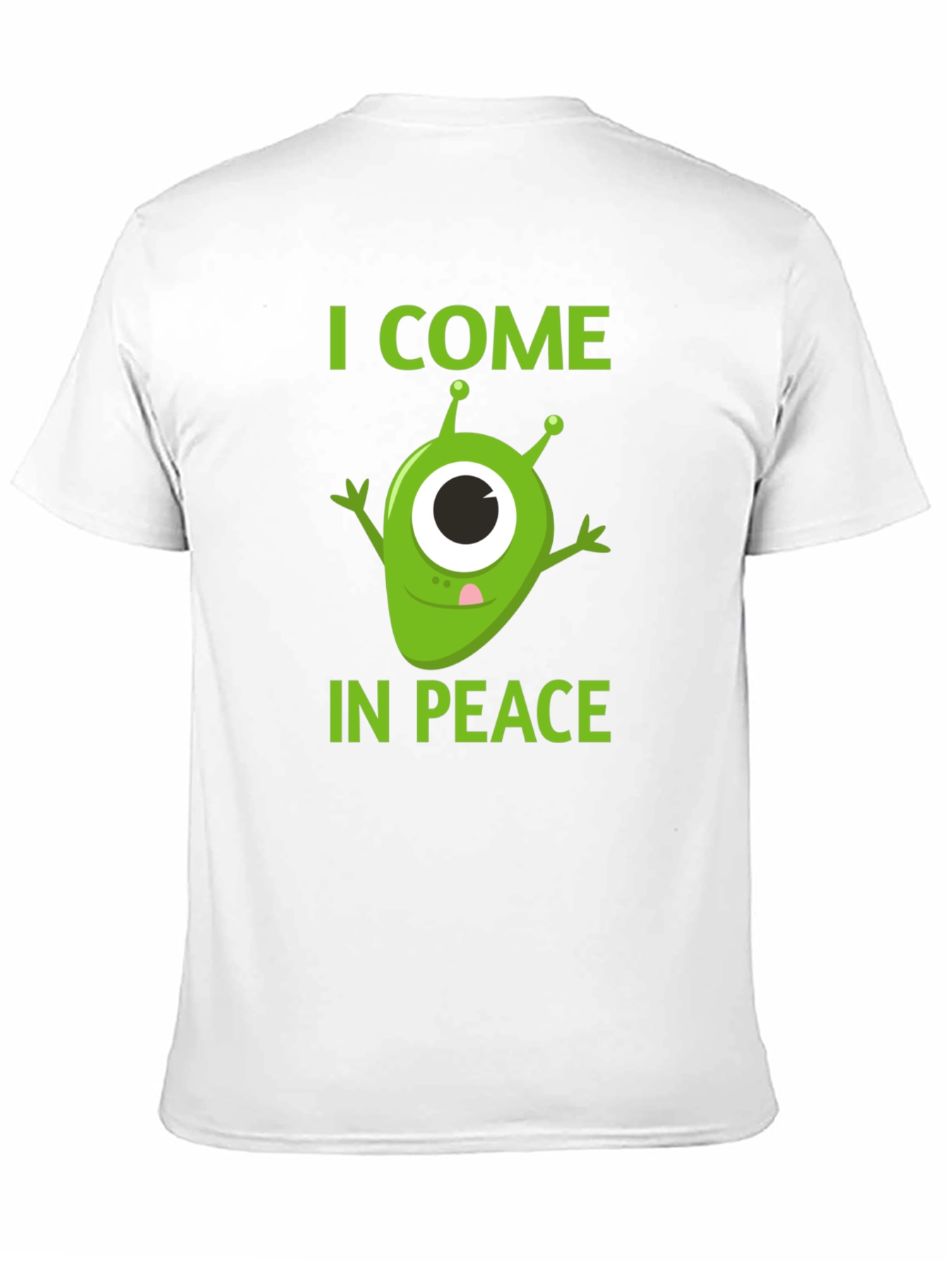 Black I Come In Peace Alien Graphic T-Shirt view 11